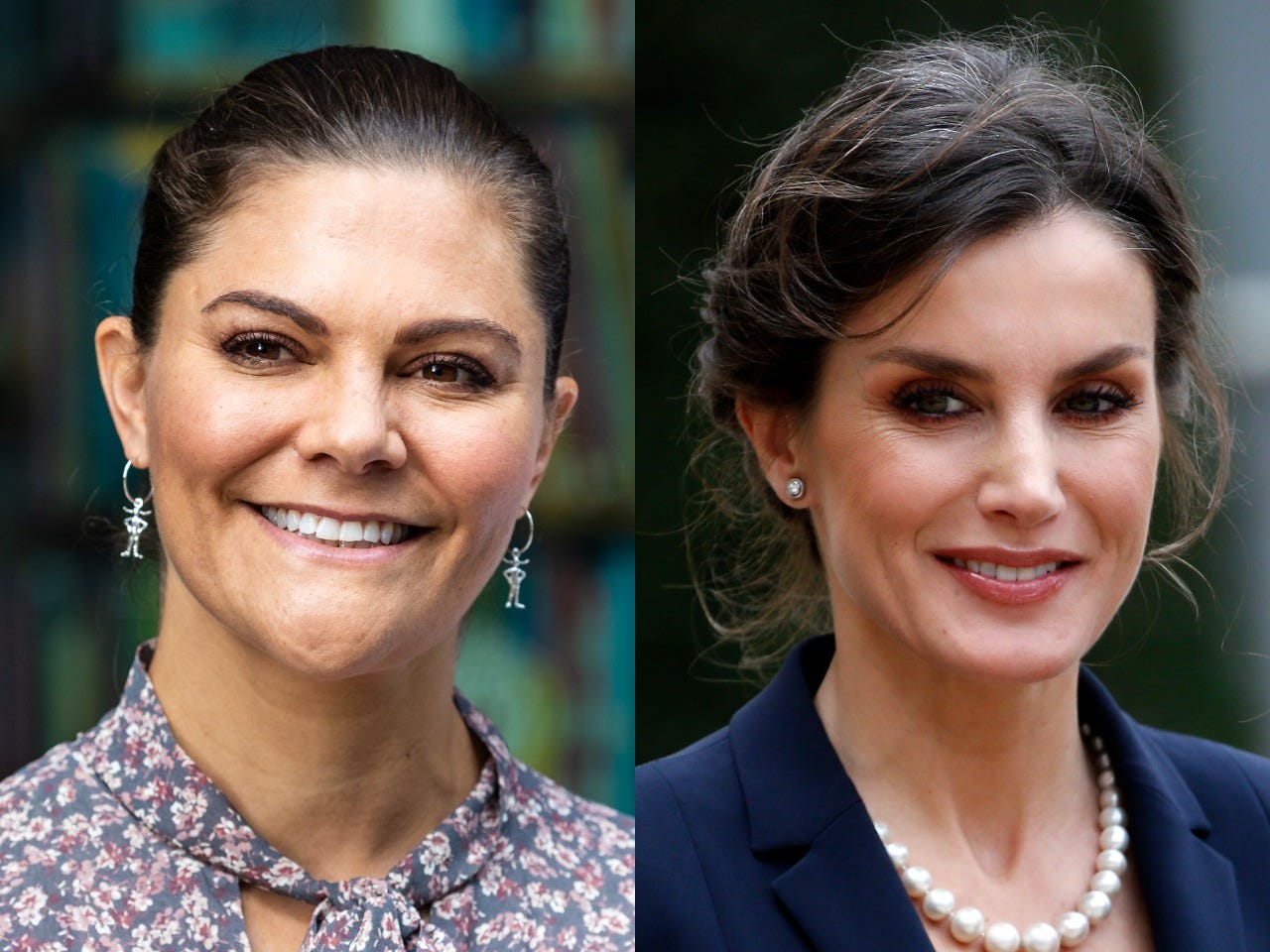 Queen Letizia of Spain and Princess Victoria of Sweden.