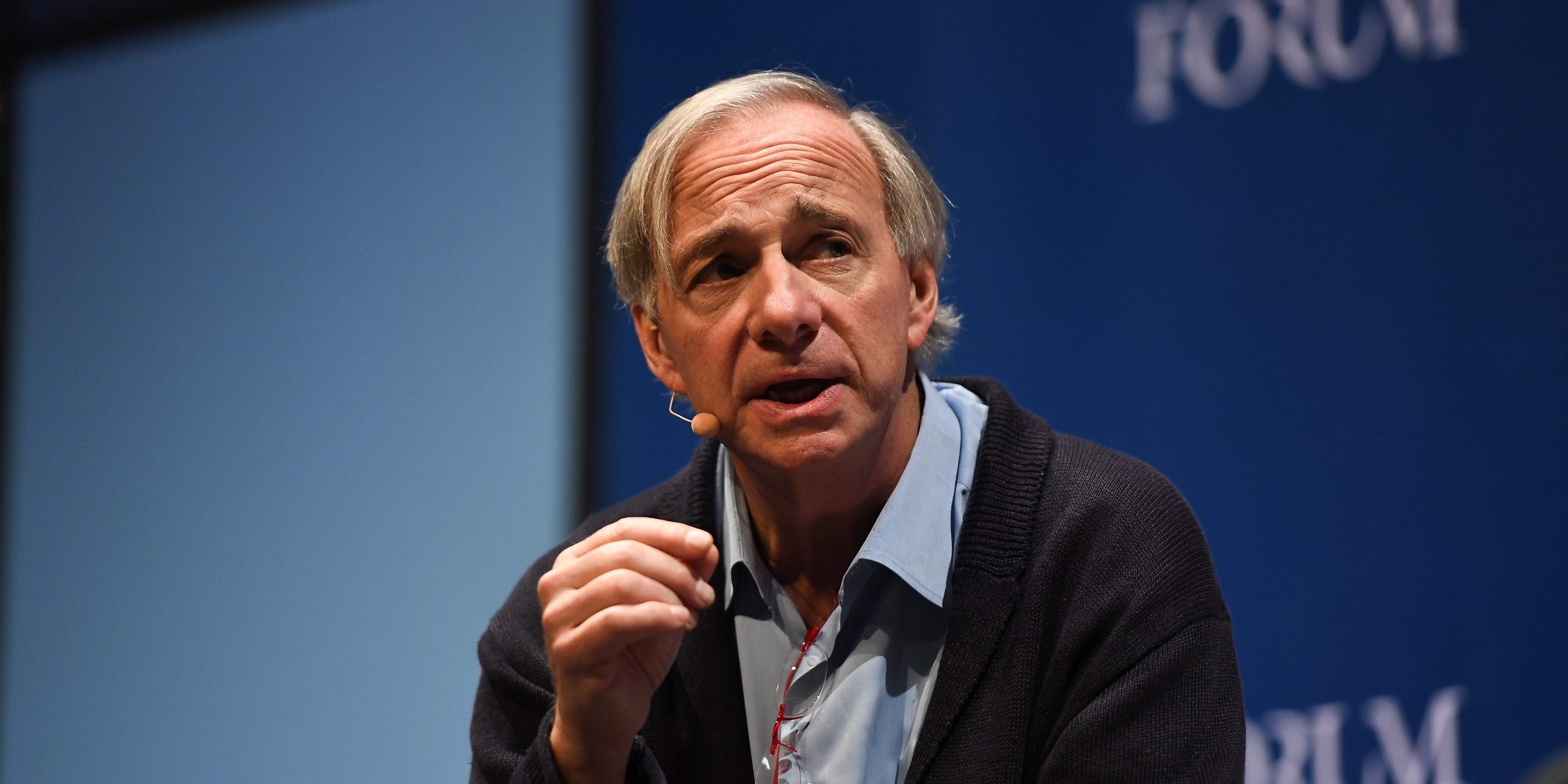 Ray Dalio on the Forum stage during day two of Web Summit 2018.