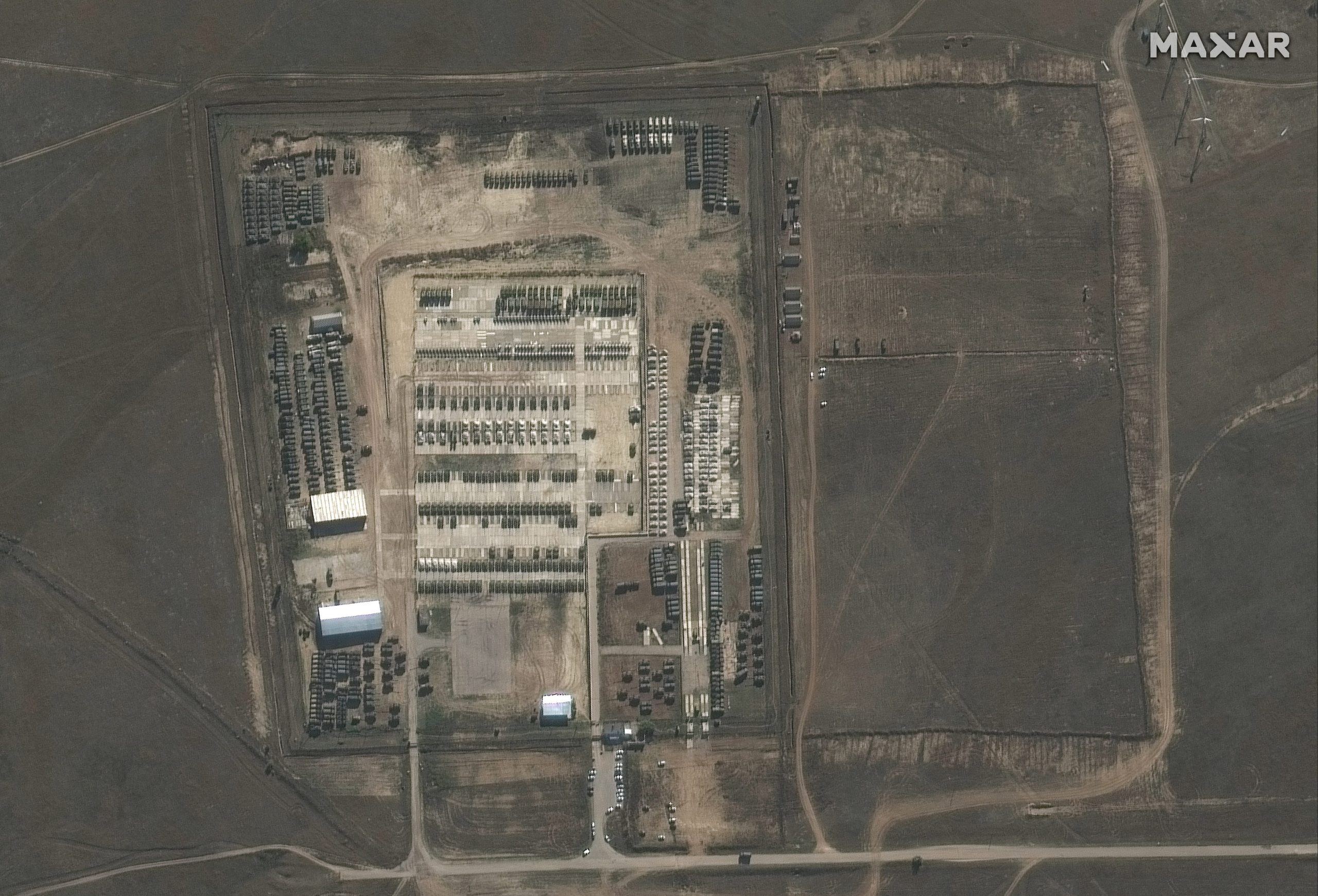 View of Russian forces deployed to Novoozernoye