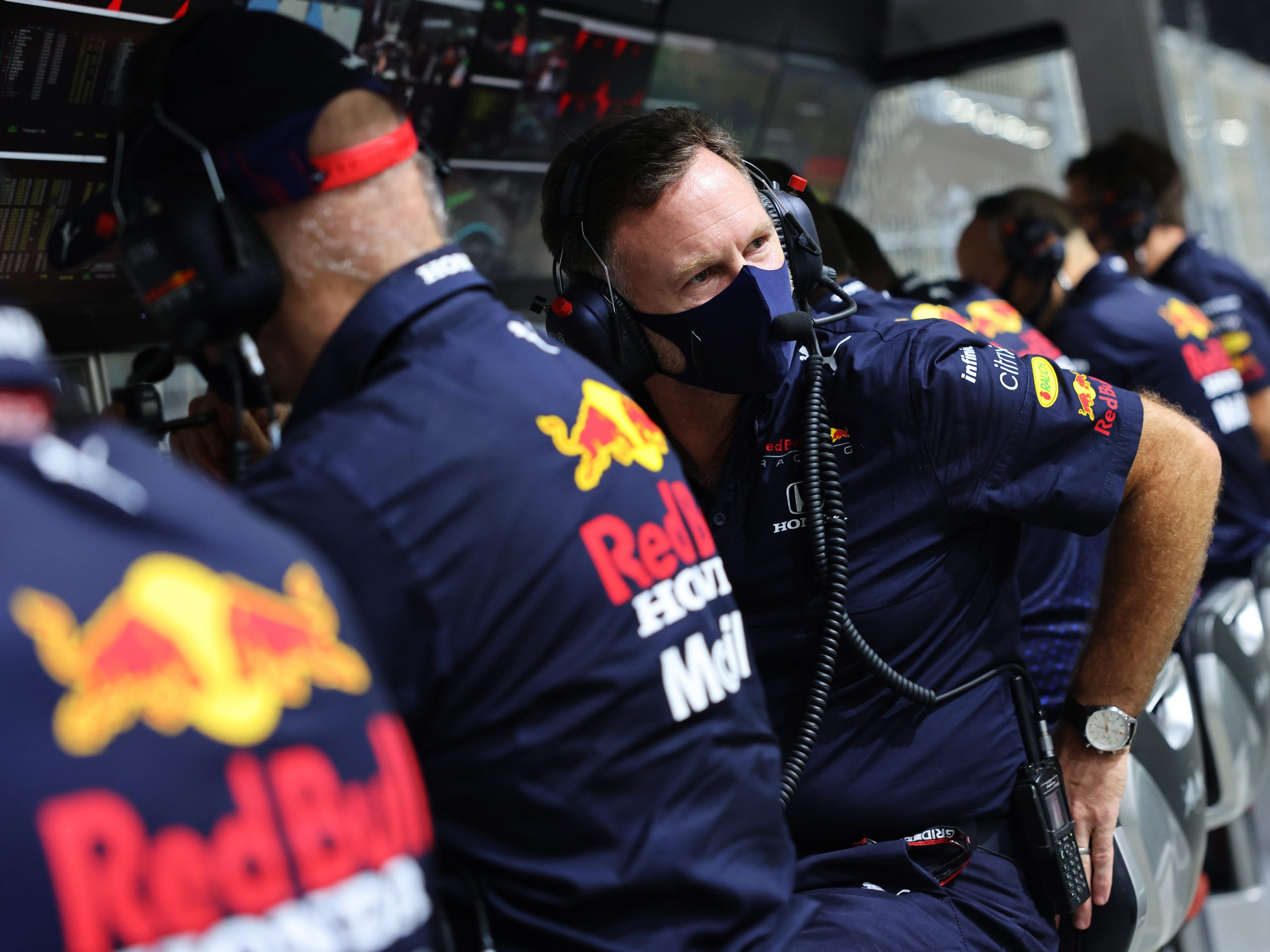 Christian Horner on the pitwall