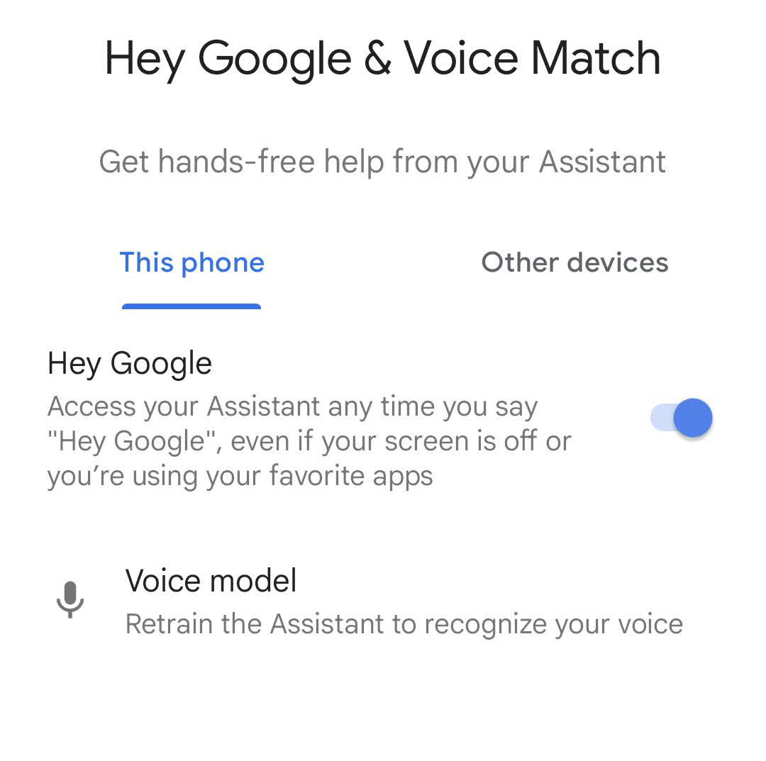 Settings on Android