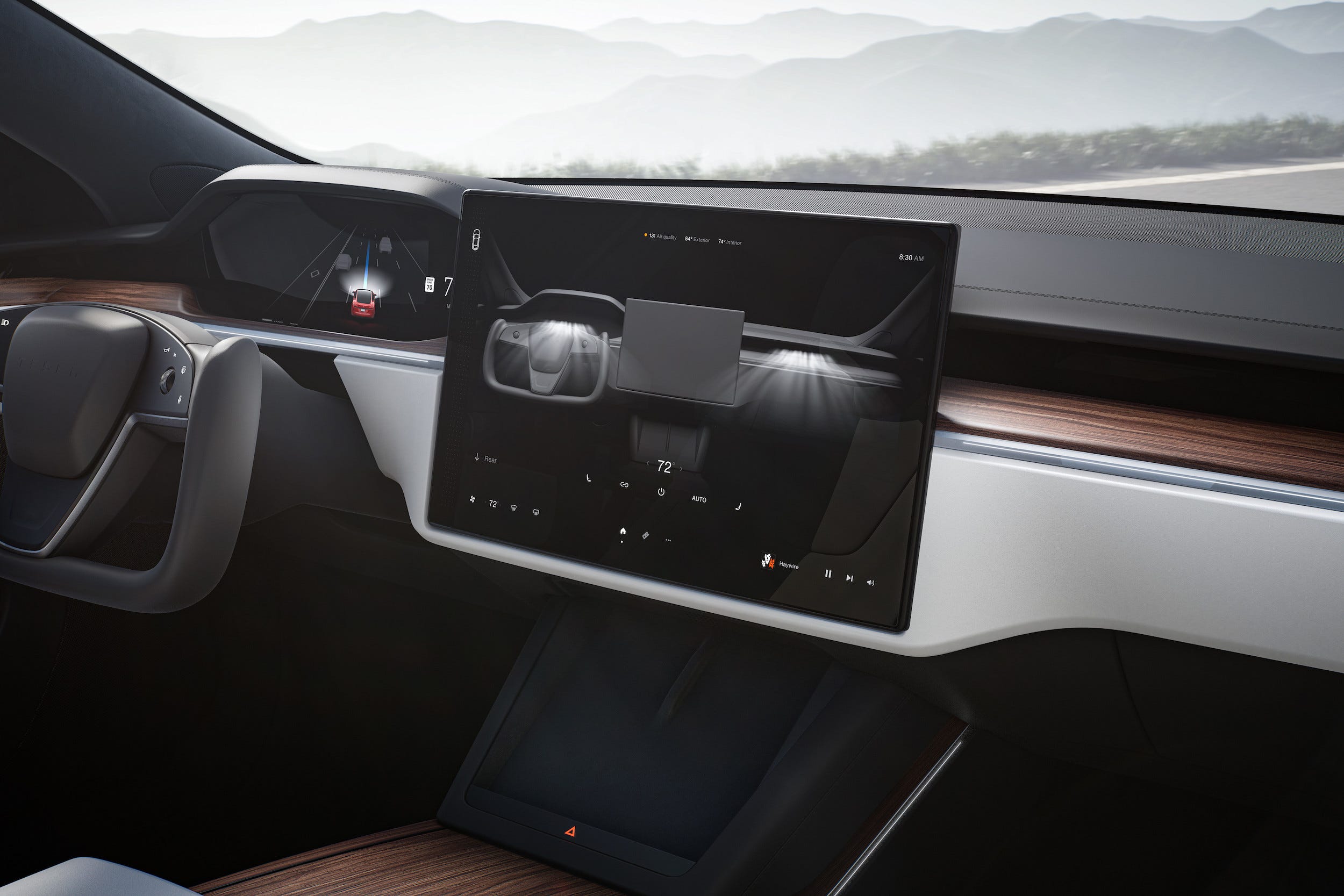 Tesla Model S interior.