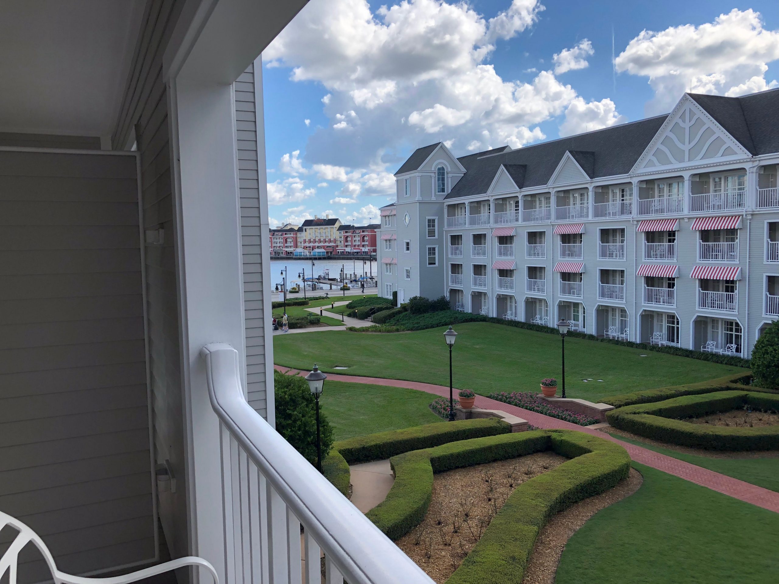 view from hotel room in yacht club resort disney world