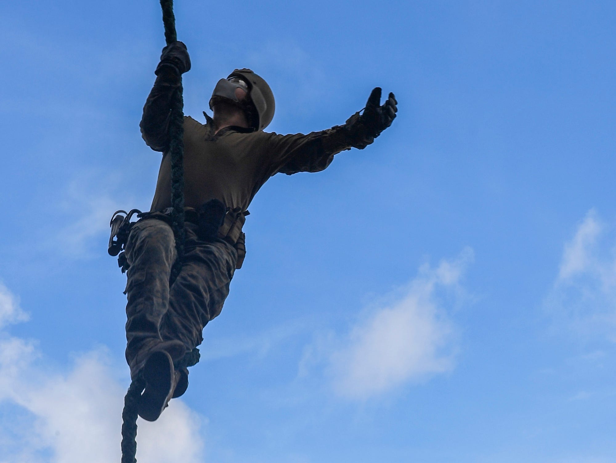 Marine fast-rope exercise