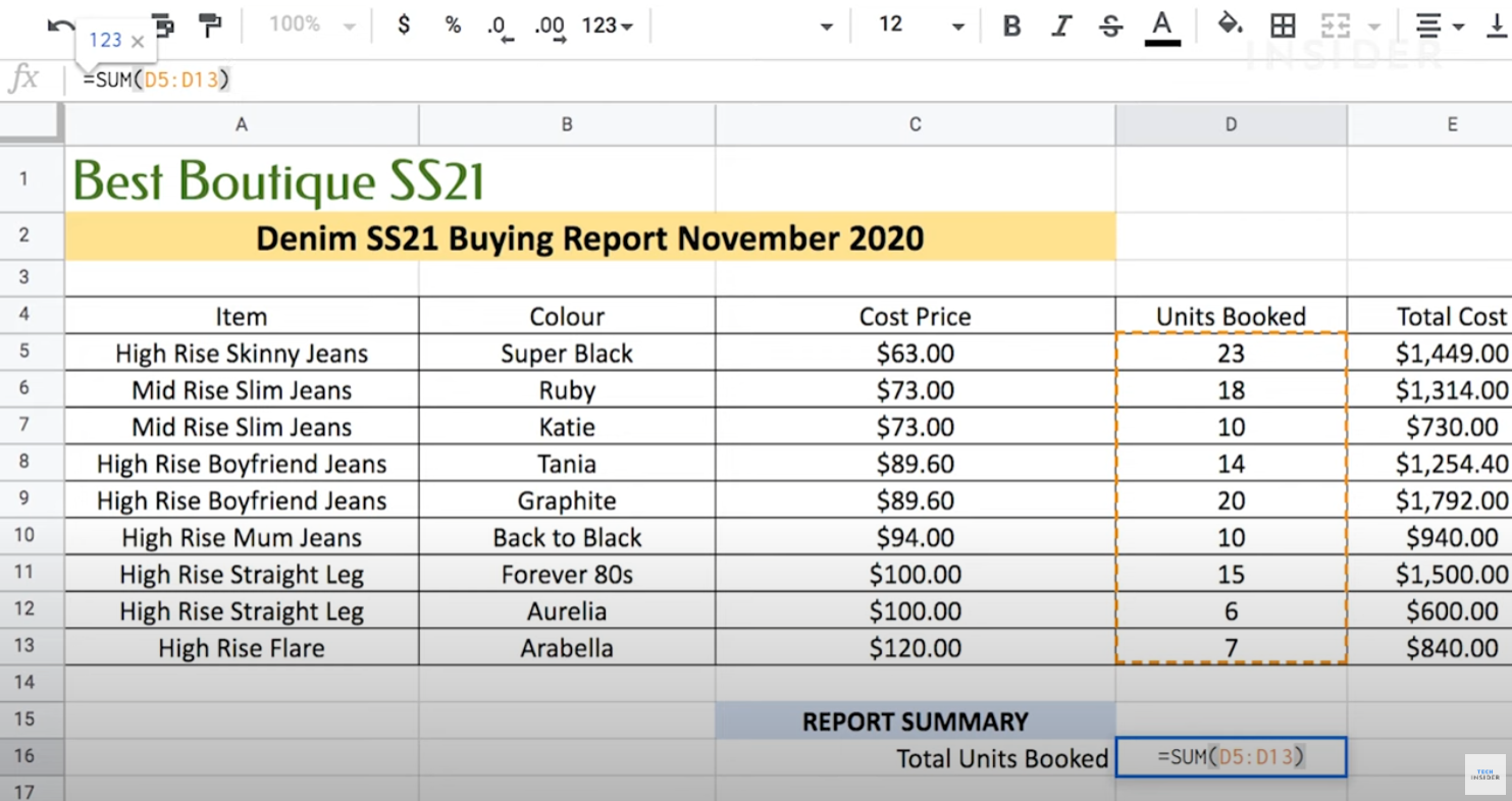 Google Sheets in Chrome