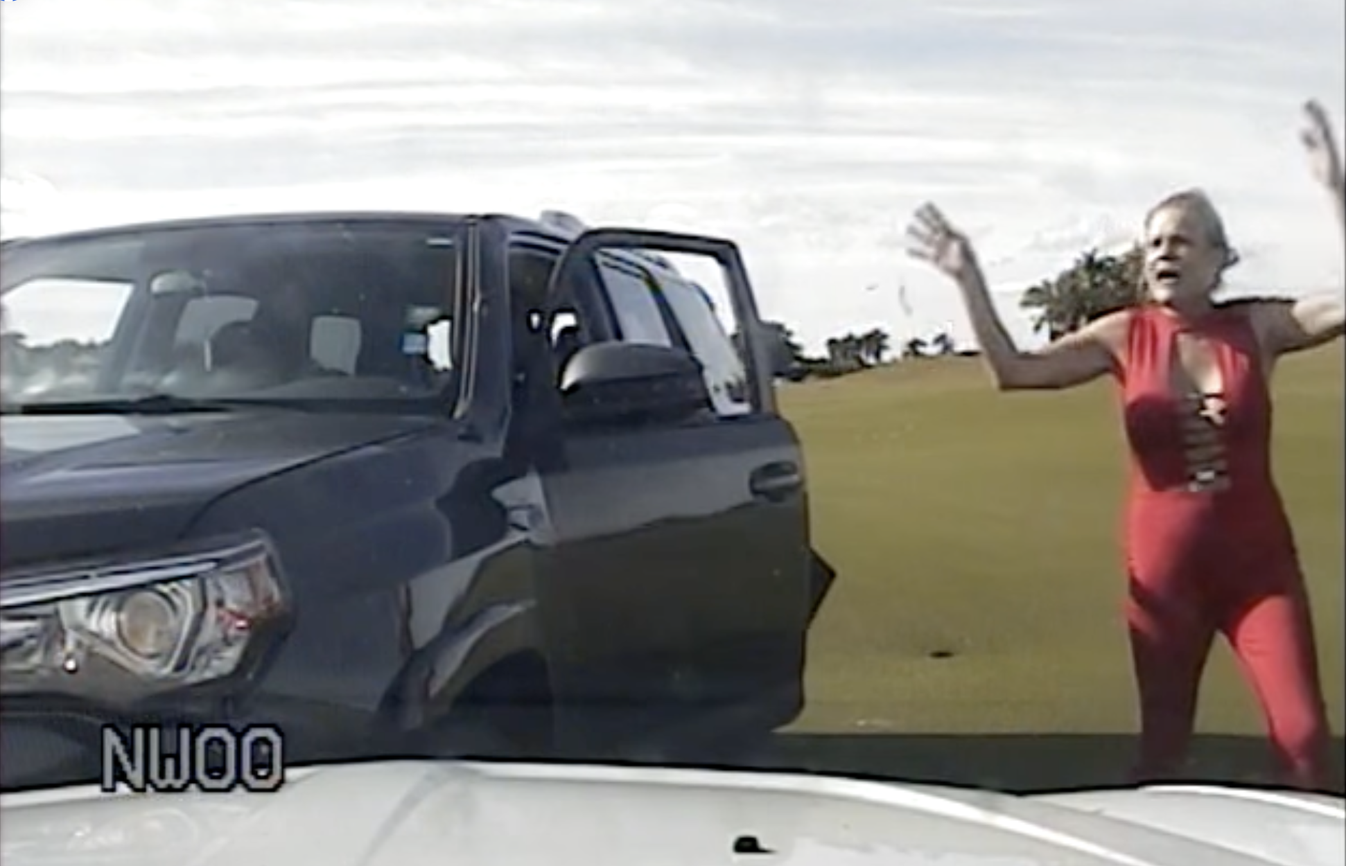 A woman led a police chase across the Grand Harbour golf course in Florida.