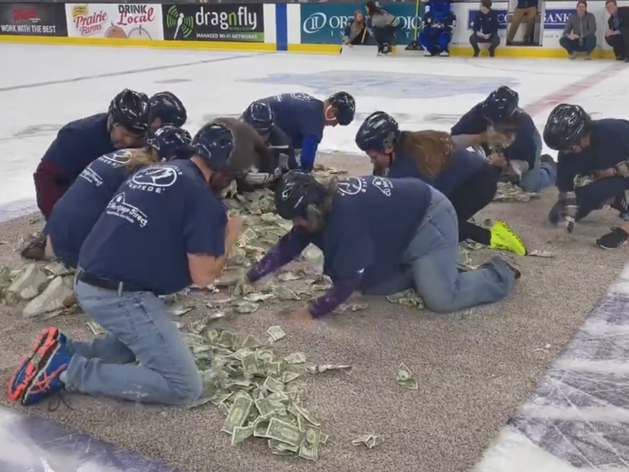 Teachers compete in a 'Dash for Cash' event in South Dakota