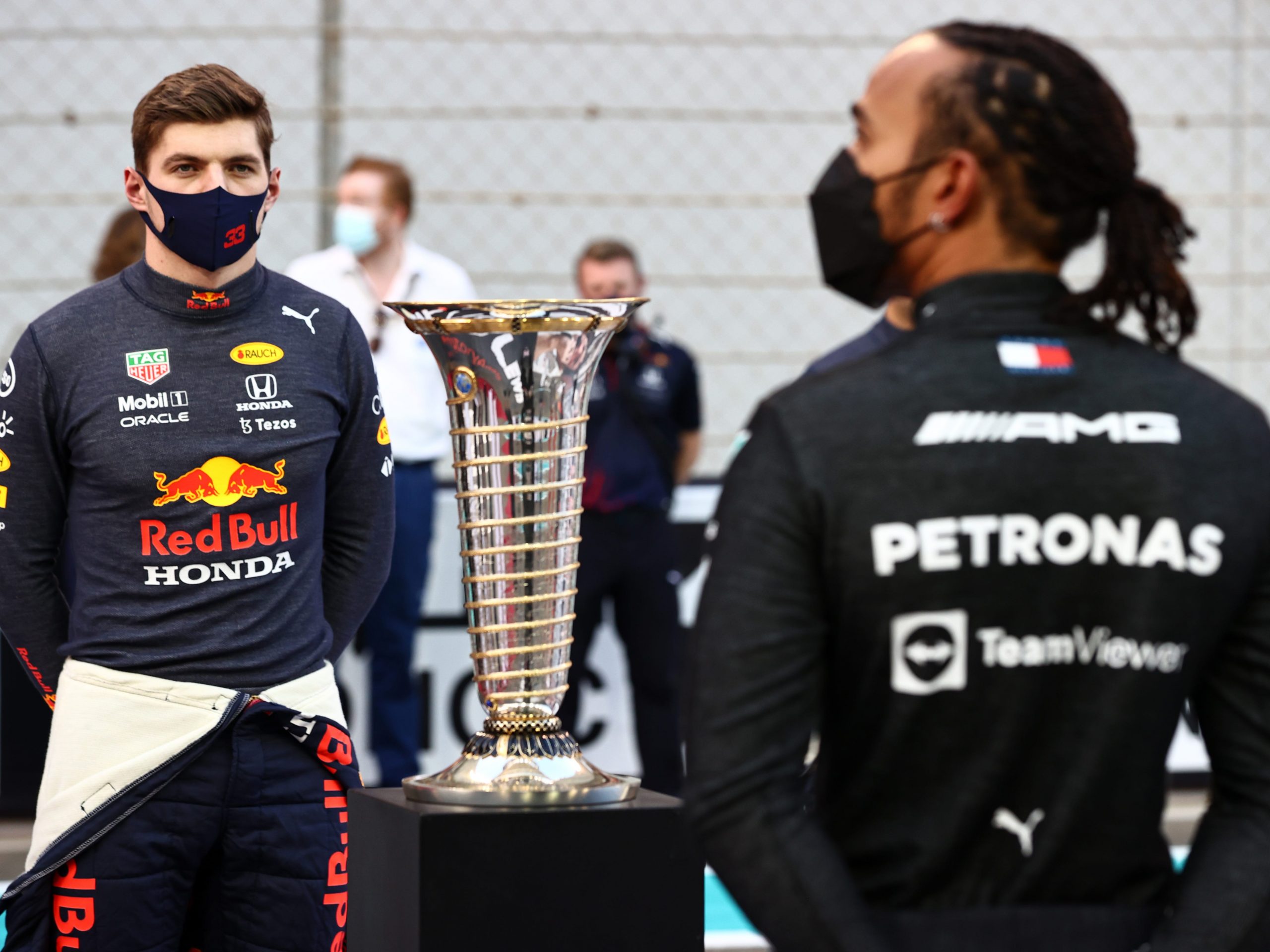 Max Verstappen and Lewis Hamilton.