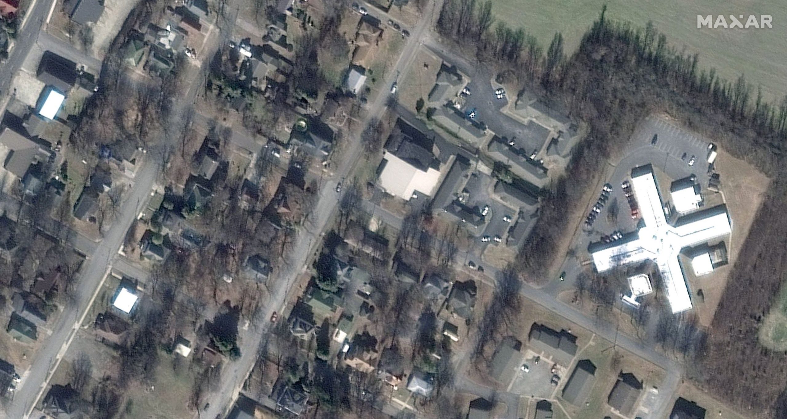 Homes and buildings in Mayfield, Kentucky, on Jan. 28, 2017.