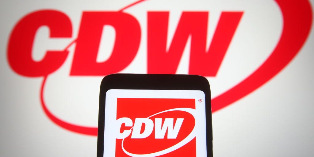 CDW logo pictured on a phone