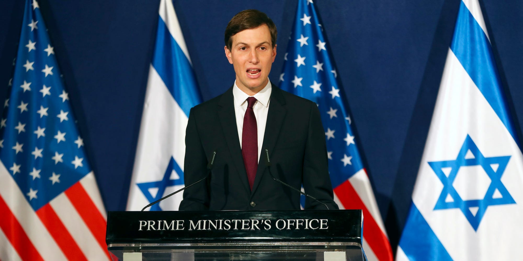 White House senior adviser Jared Kushner speaks during a news conference with Israeli Prime Minister Benjamin Netanyahu in Jerusalem, Monday, Dec. 21, 2020.