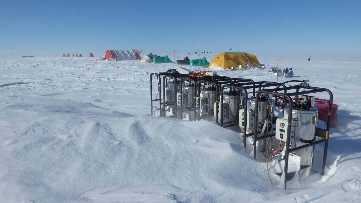 water heaters tents in antarctica snow ice