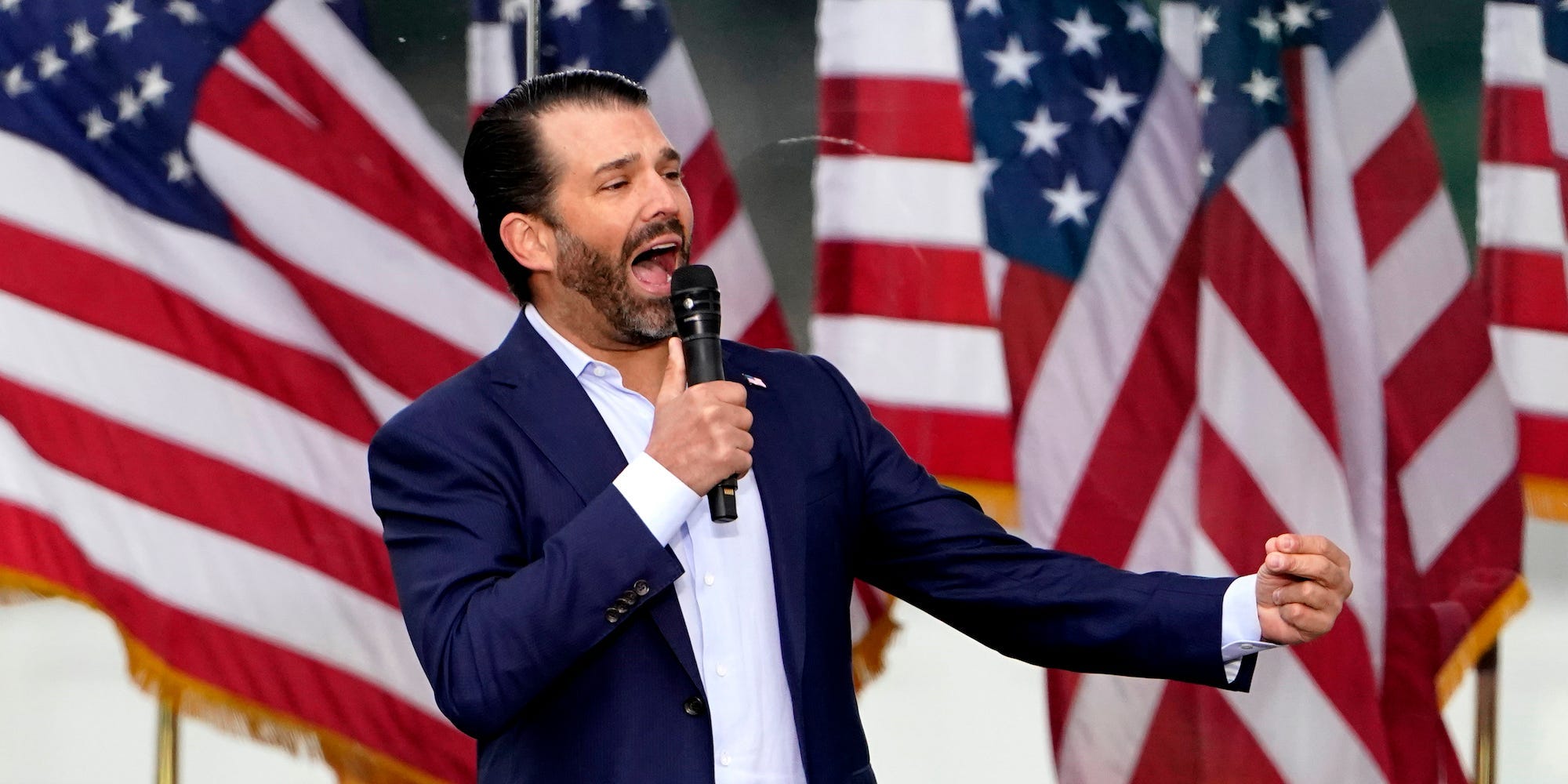Donald Trump Jr. speaks at a rally on The Ellipse on Jan. 6, 2021.