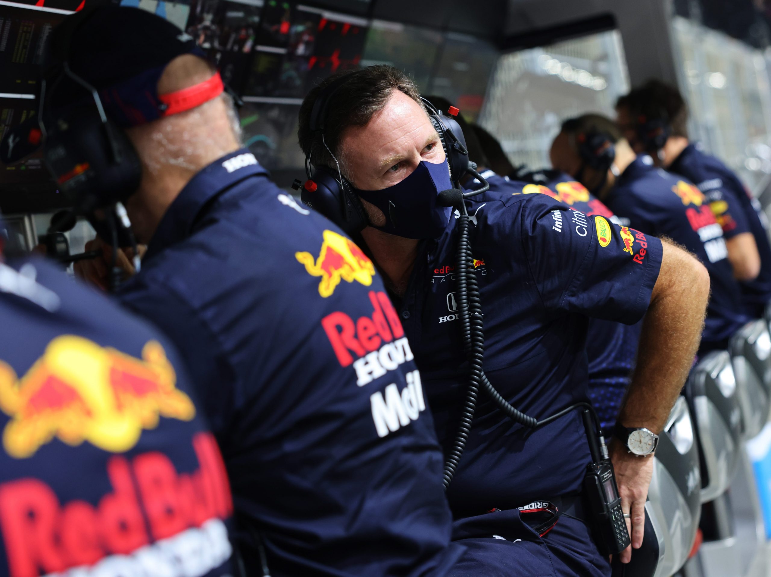 Christian Horner on the pitwall