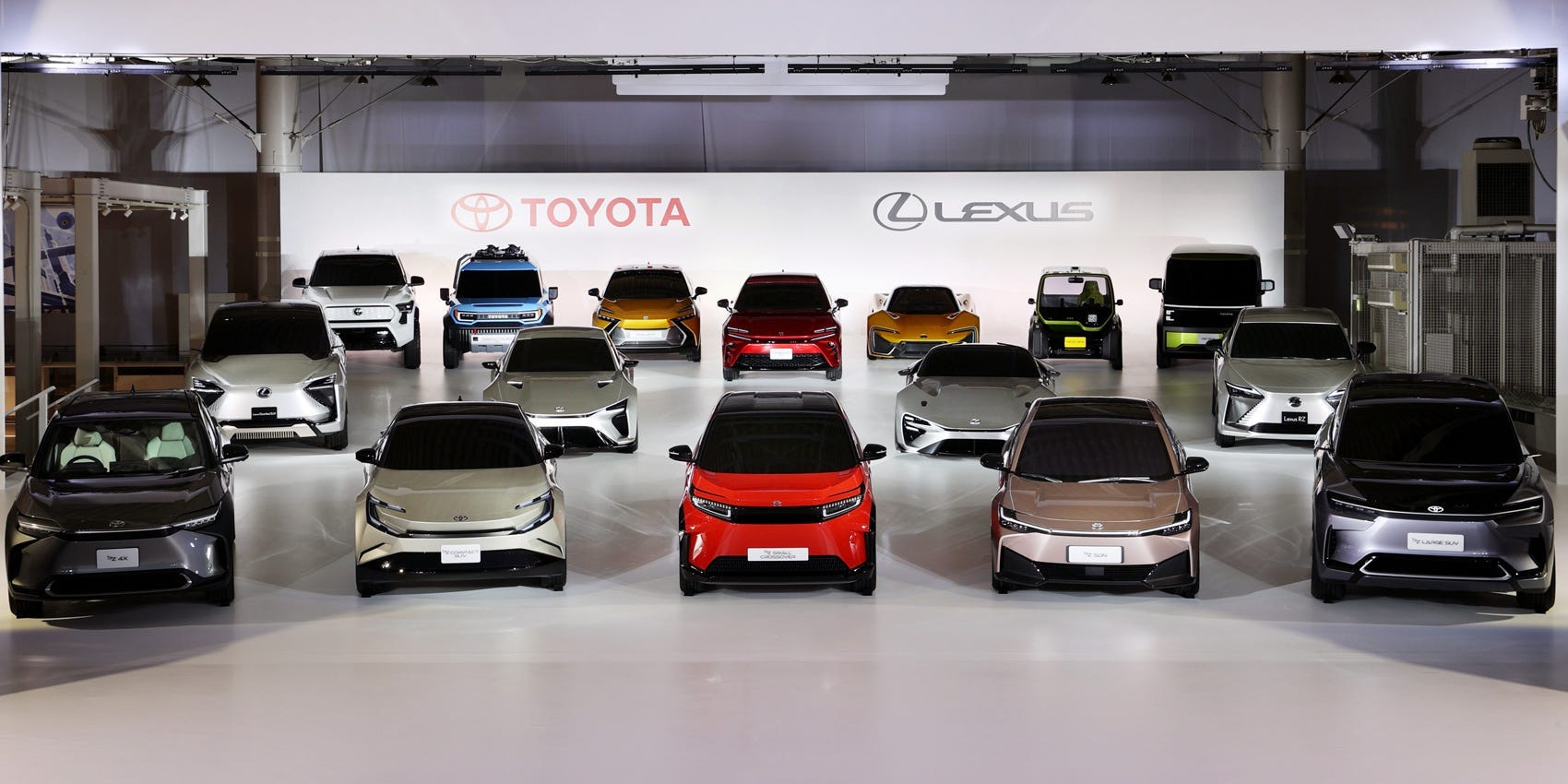 Toyota's elektrische auto concepten. Foto: Noriaki Mitsuhashi/N-RAK Photo Agency