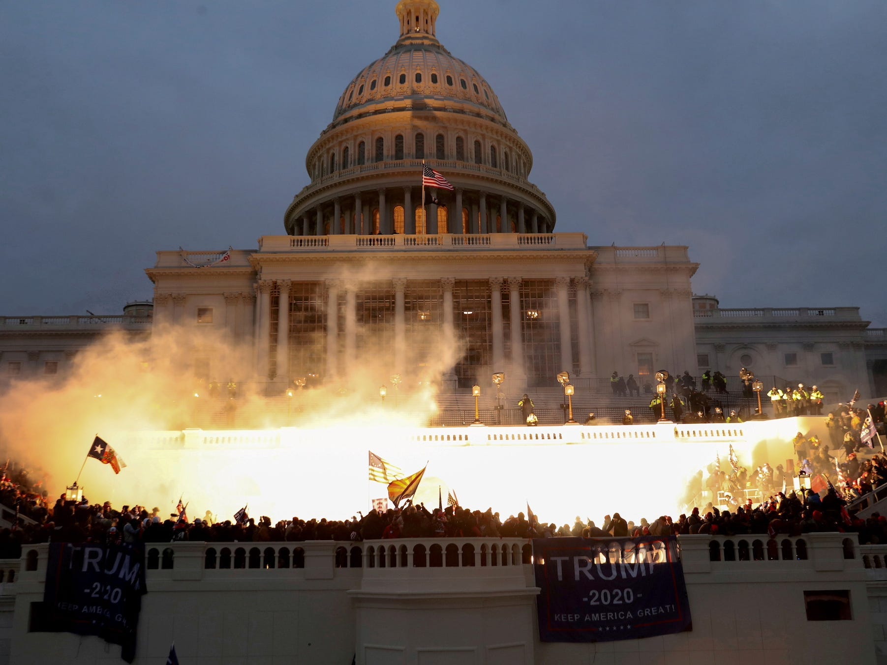 Capitol attack explosion fire