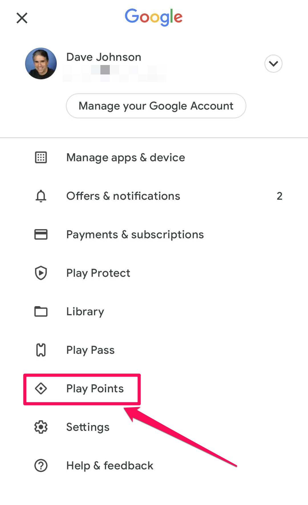 Google Play store on Android