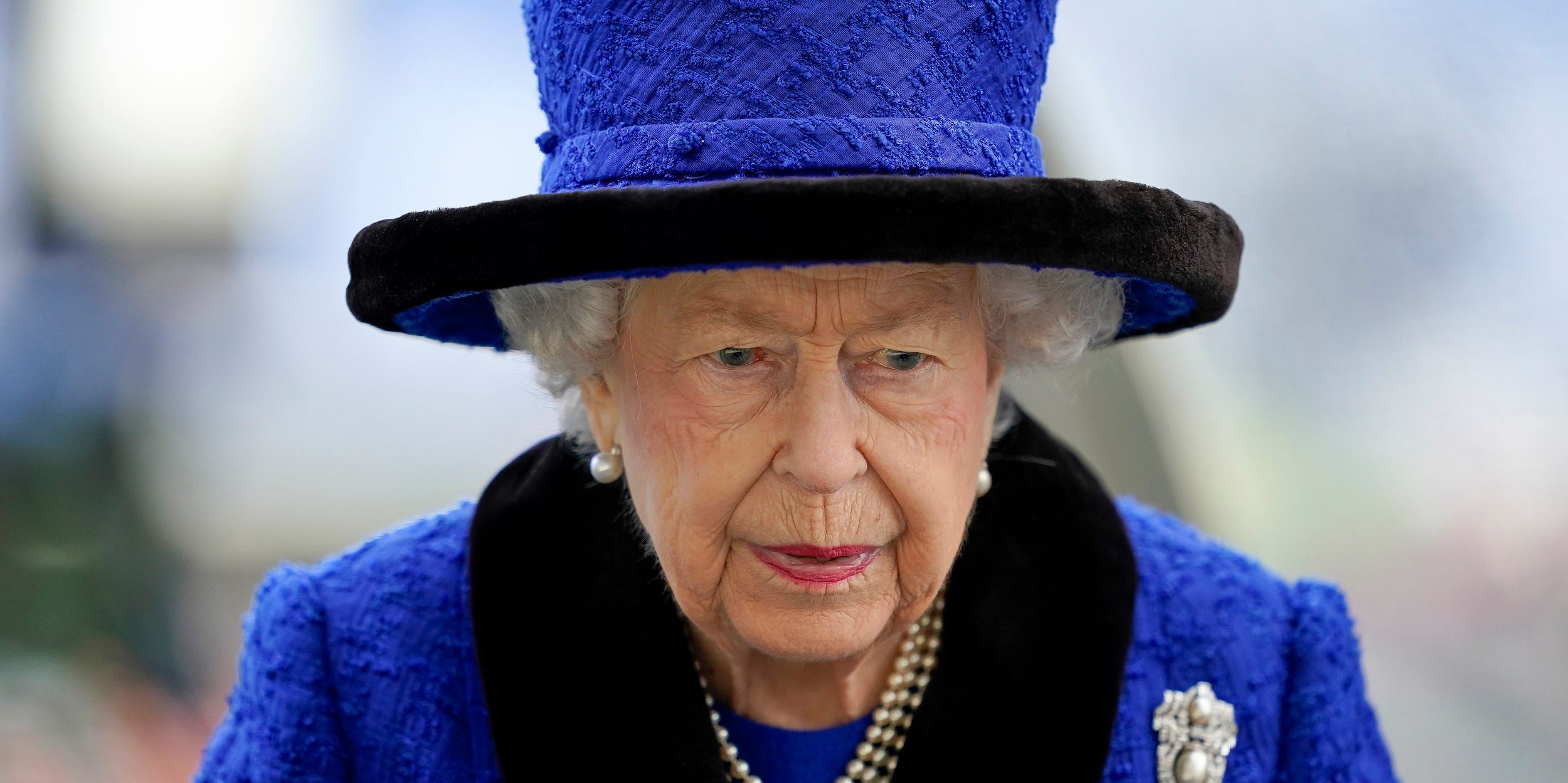 Queen Elizabeth II during the Qipco British Champions Day at Ascot Racecourse on October 16, 2021 in Ascot, England.