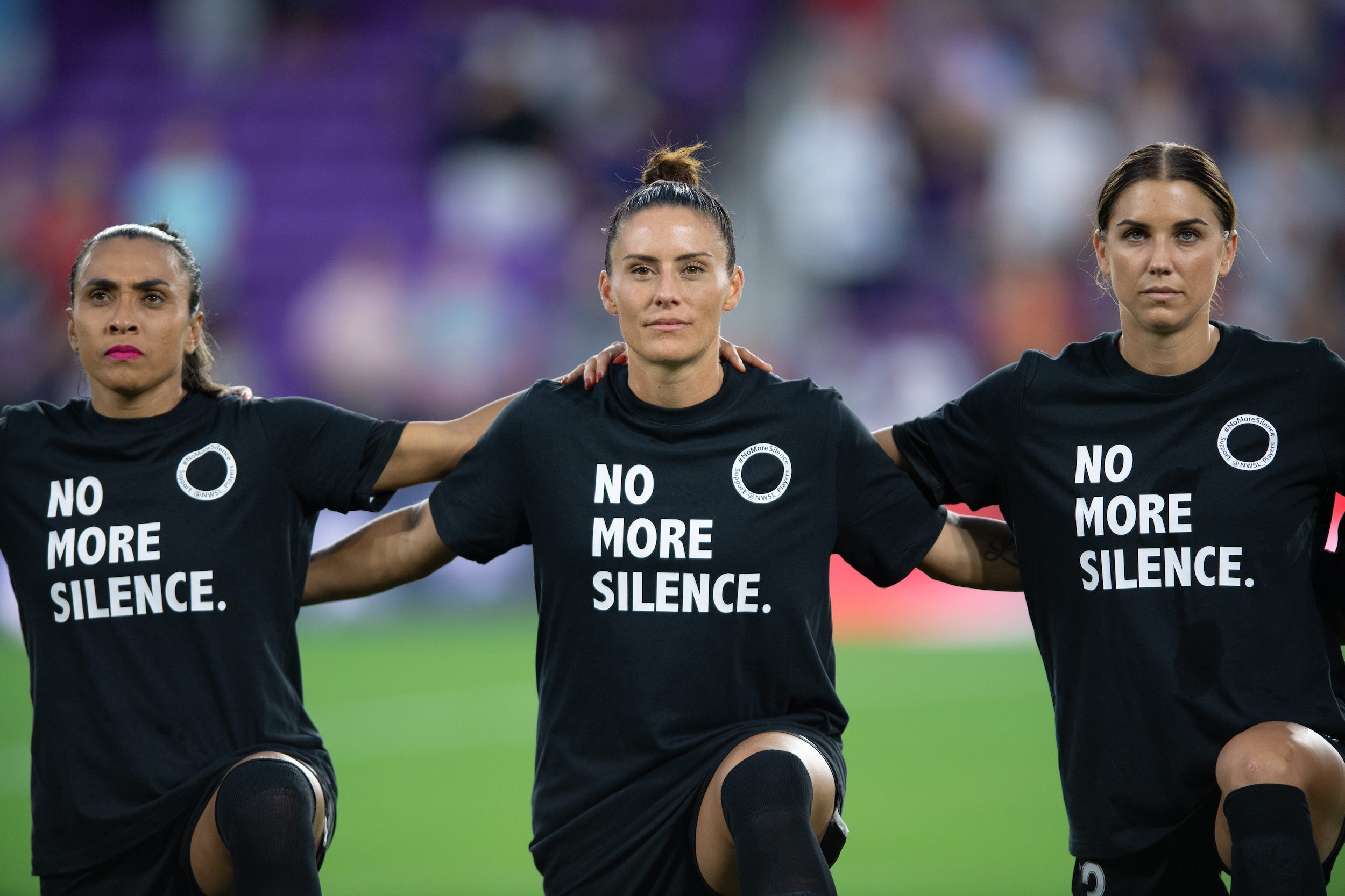 Ali Krieger, Alex Morgan, and Marta.