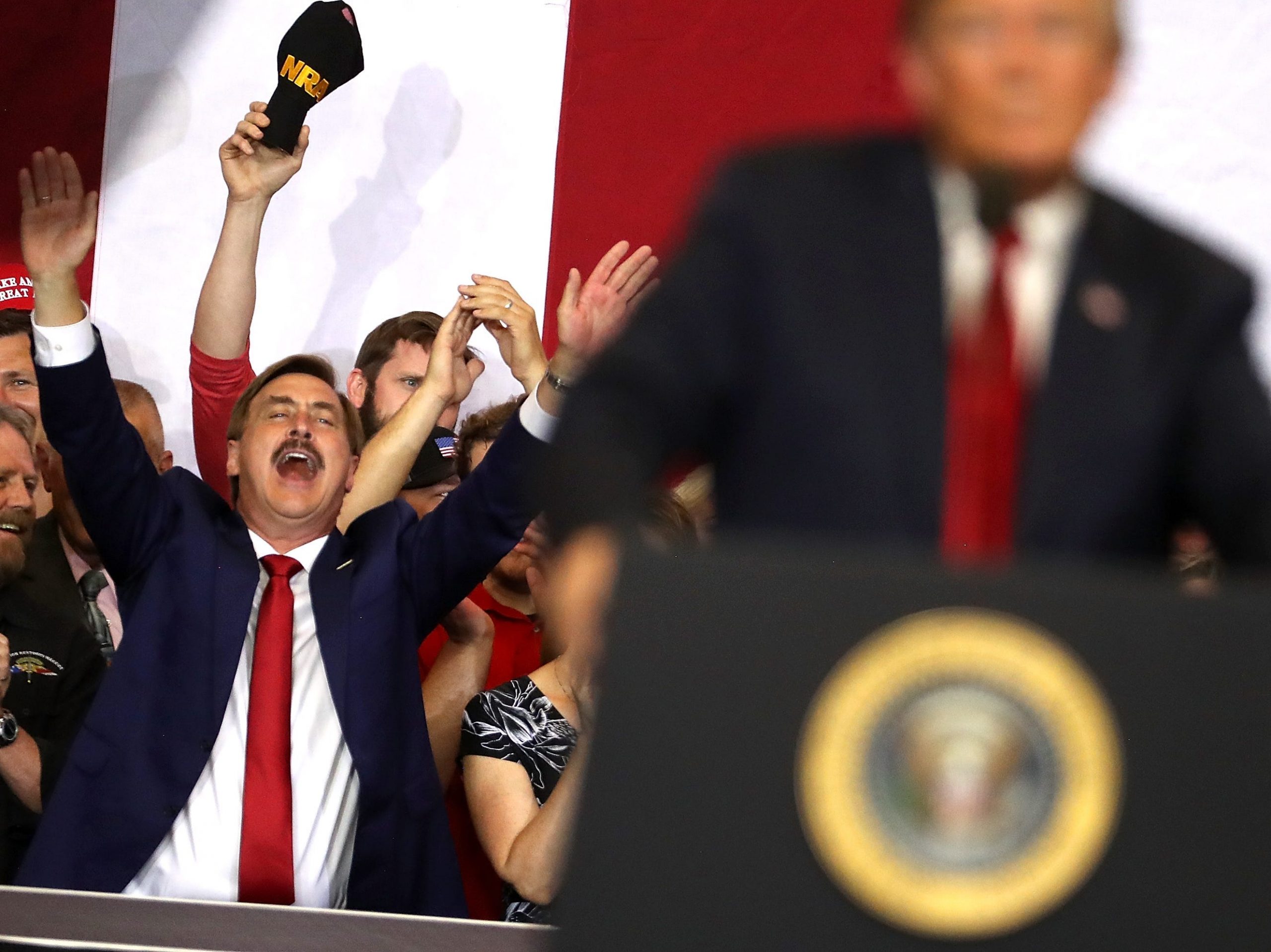 President Trump Holds Rally In Fargo, North Dakota