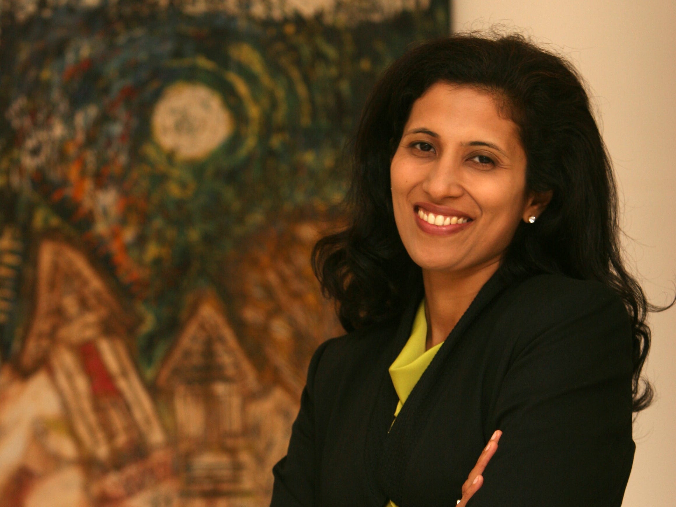 Leena Nair smiles in a headshot