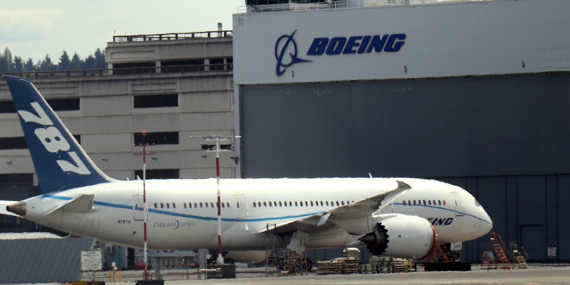 A Boeing manufacturing plant seen in Seattle.