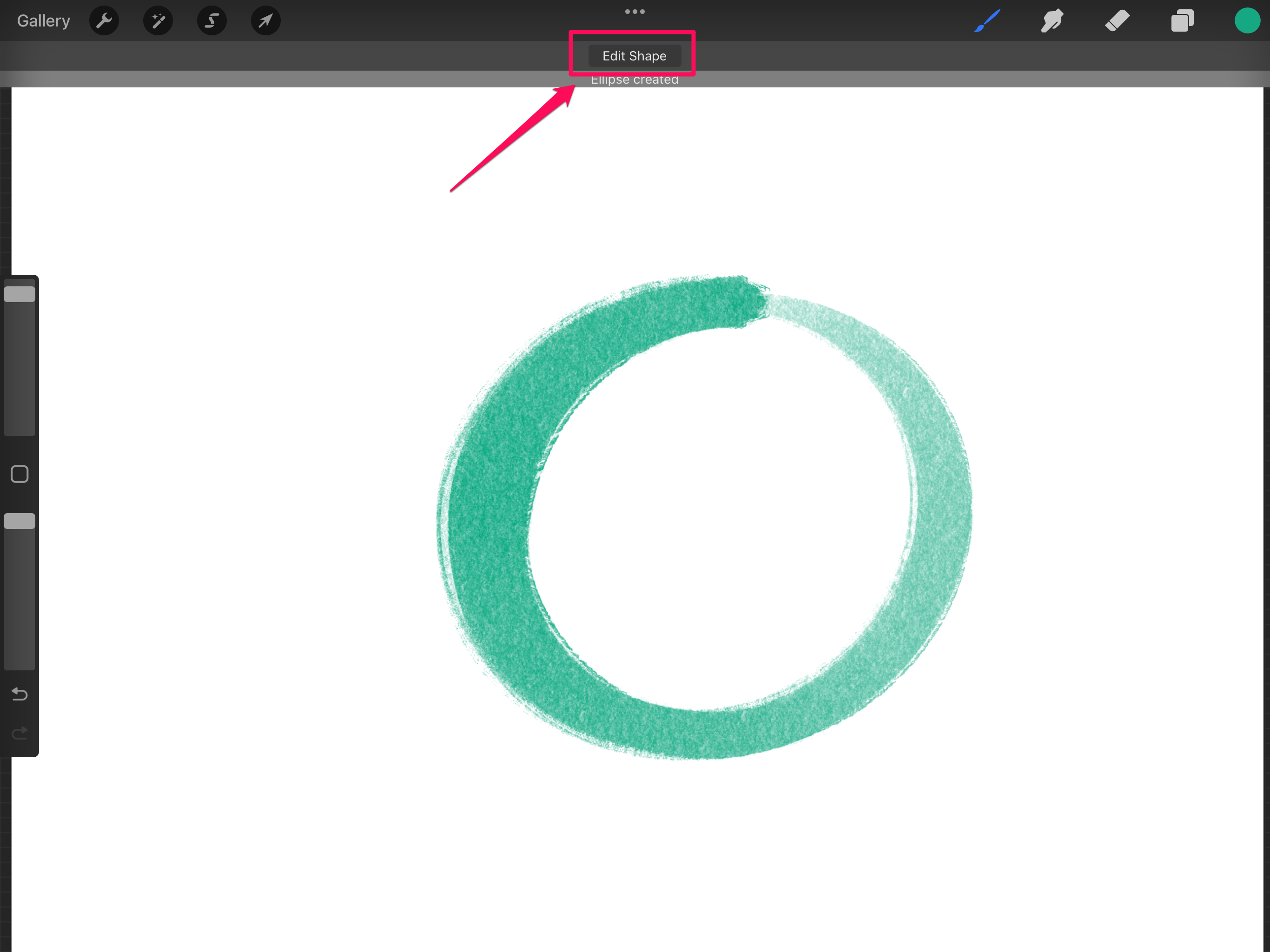 Procreate app on iPad