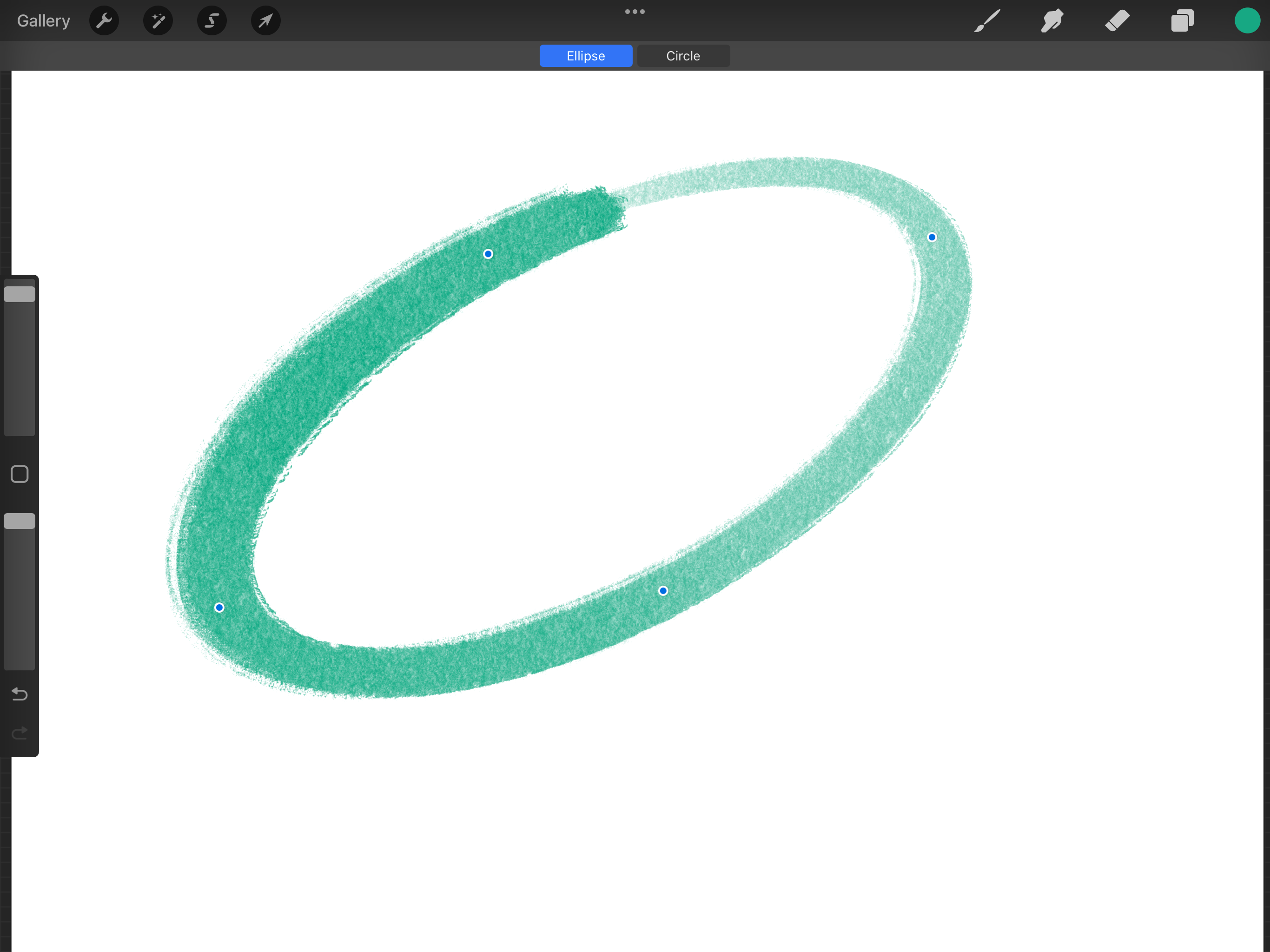 Procreate app on iPad