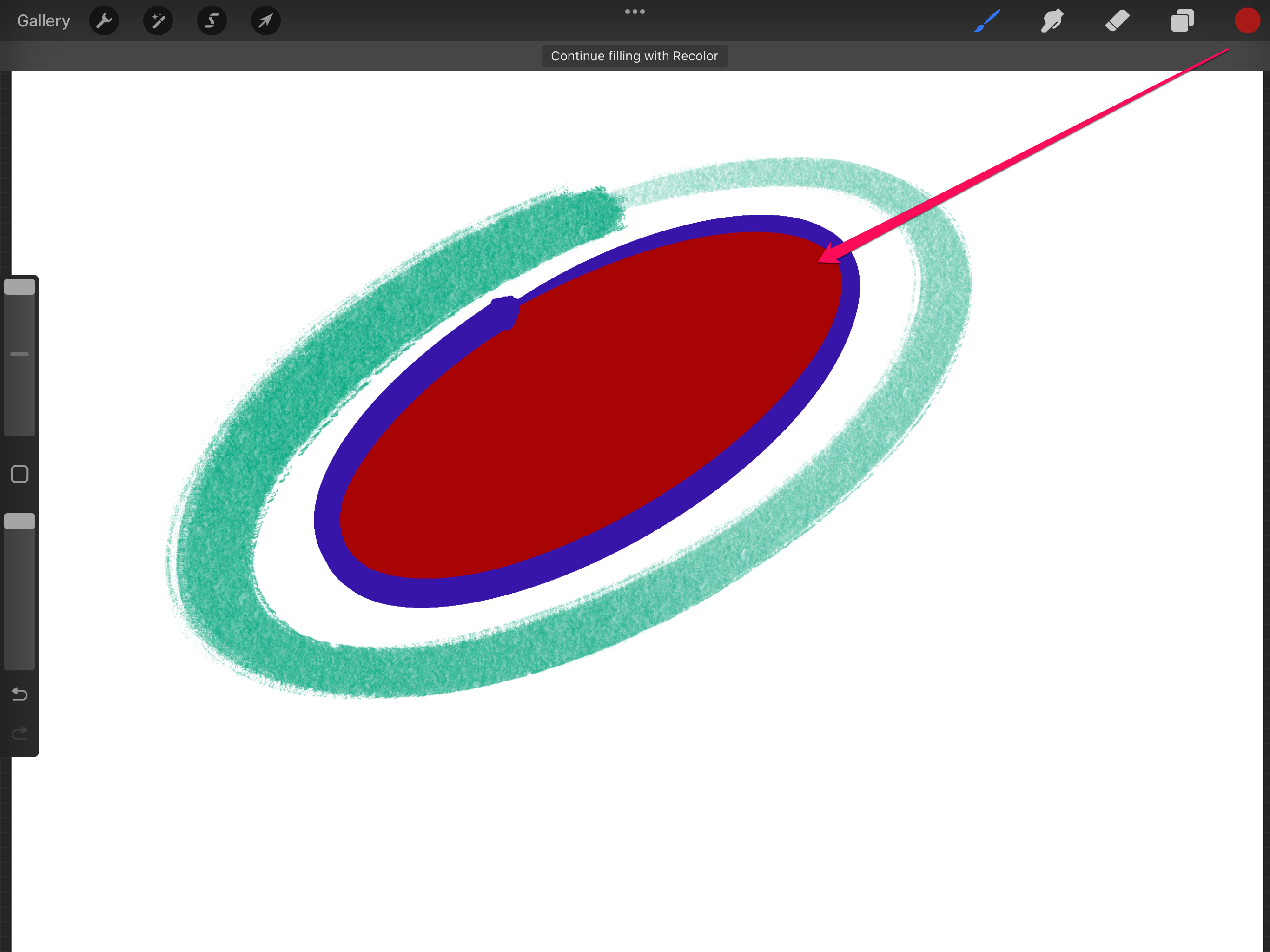 Procreate app on iPad