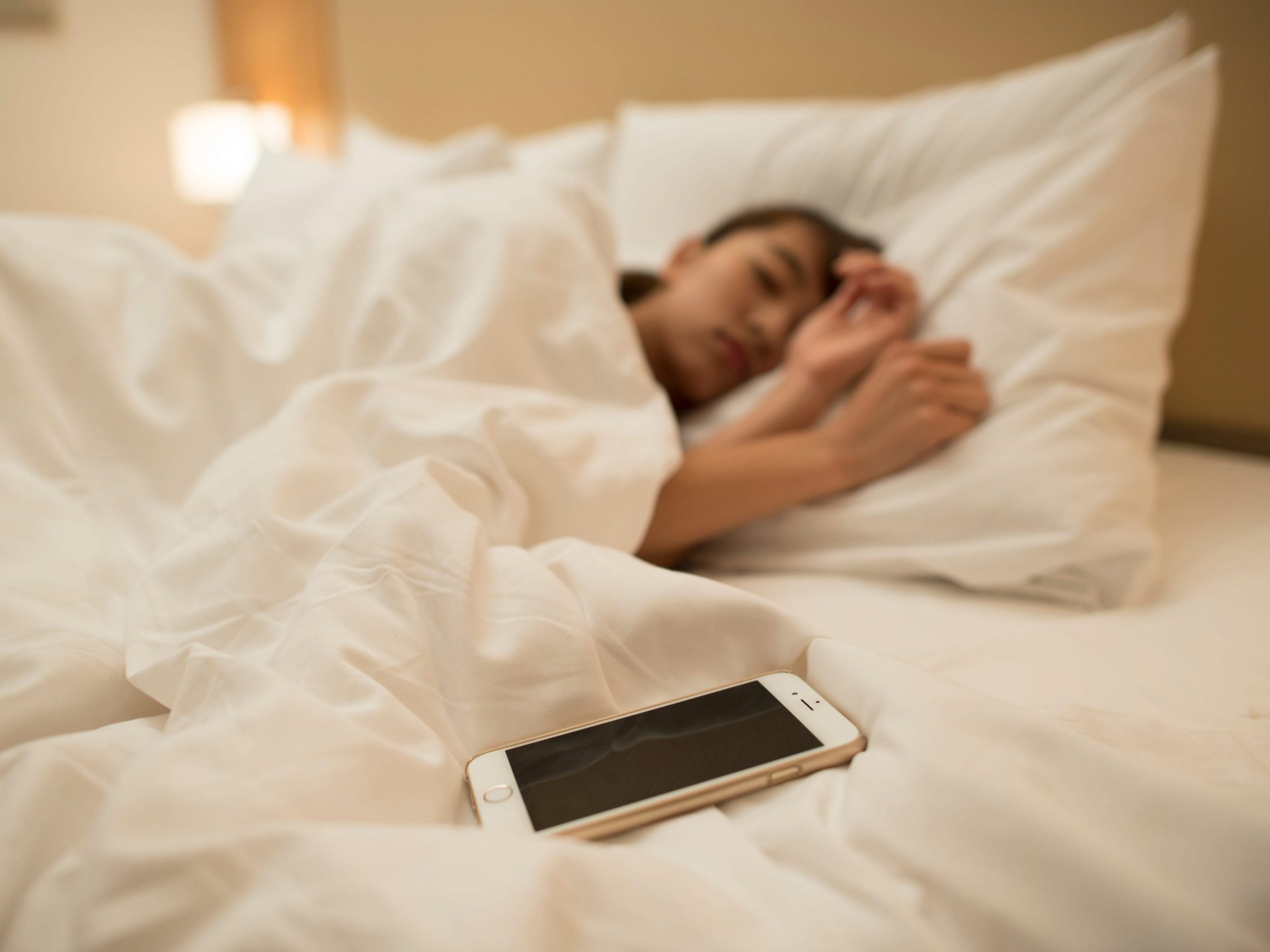 Stock image of woman with phone