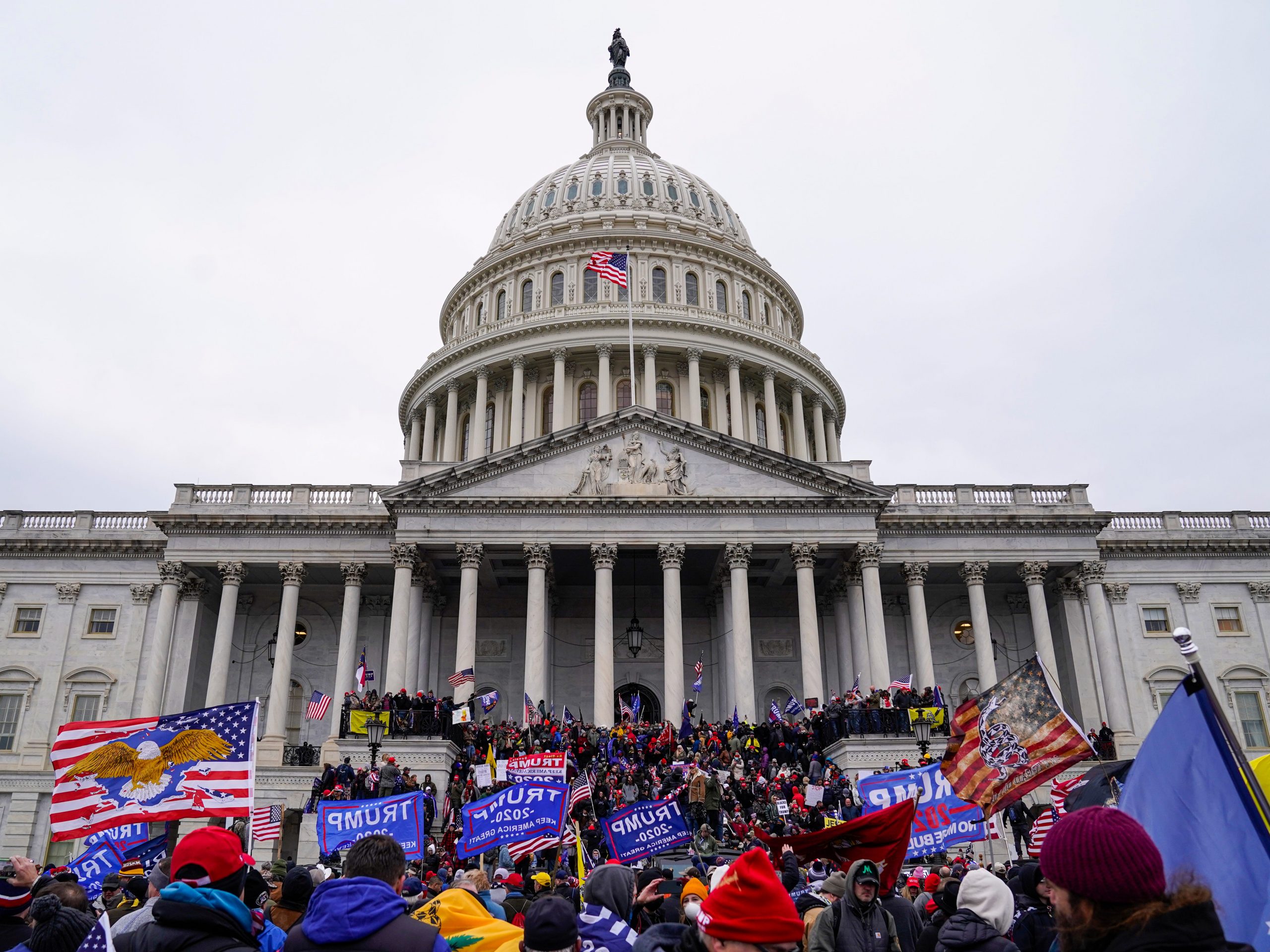 Crowds gather for the "Stop the Steal" rally on January 06, 2021 in Washington, DC. Trump supporters gathered in the nation's capital today to protest the ratification of President-elect Joe Biden's Electoral College victory over President Trump in the 2020 election.