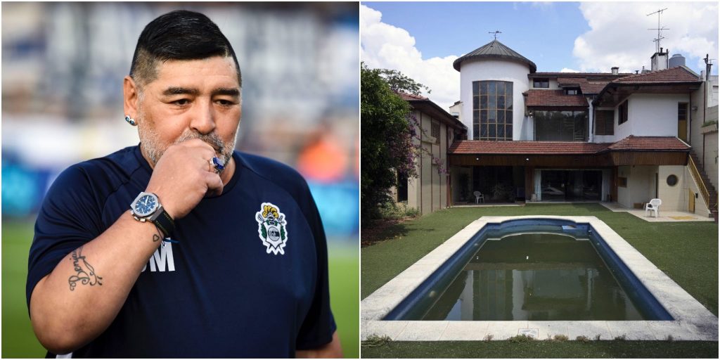 Het huis van Diego Maradona in Buenos Aires.