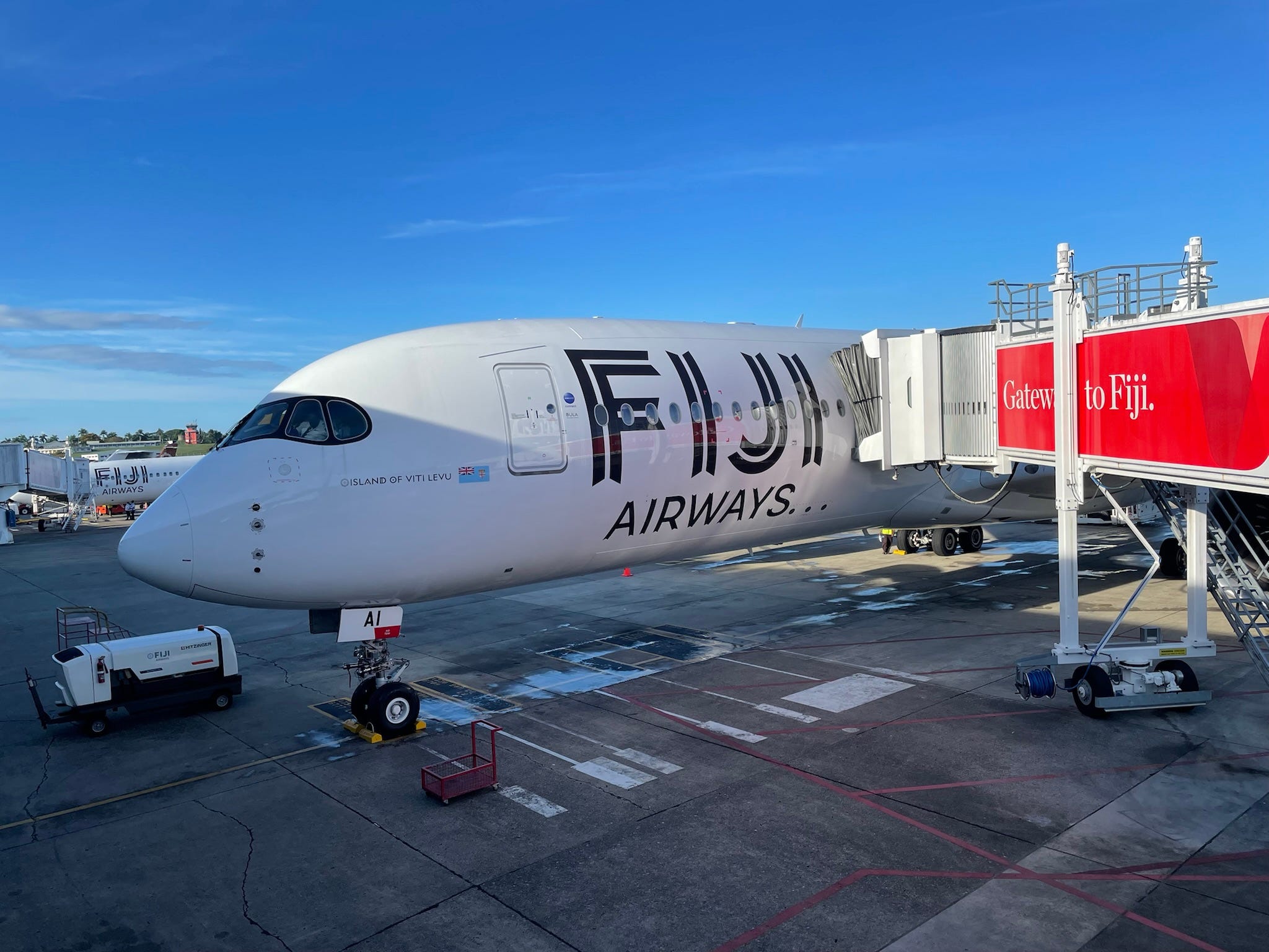 The Fiji Airlines plane