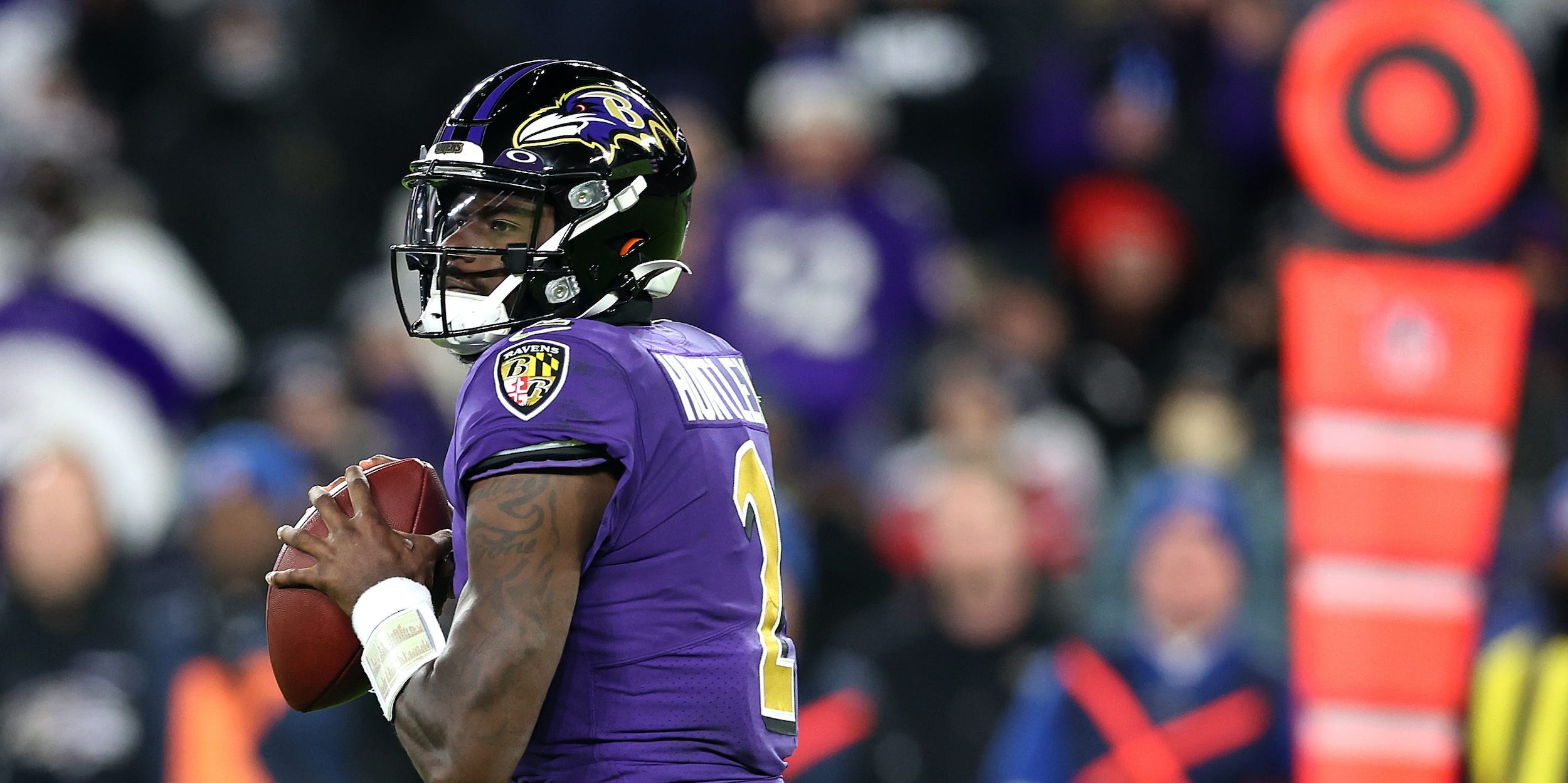Baltimore Ravens quarterback Tyler Huntley during a game against the Green Bay Packers on Sunday, December 19, 2021.