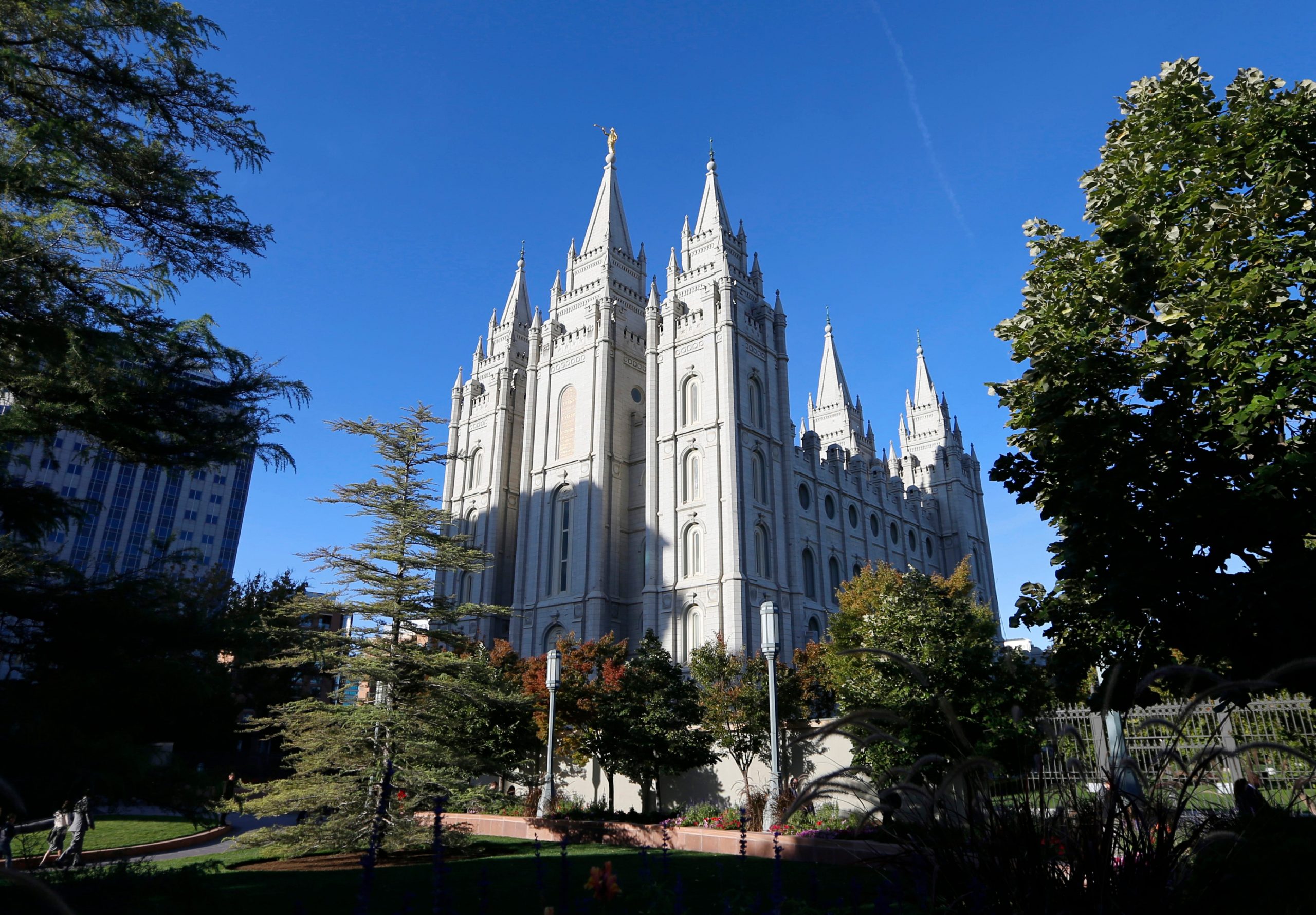 The Salt Lake Temple, a temple of The Church of Jesus Christ of Latter-day Saints on Temple Square in Salt Lake City, Utah.