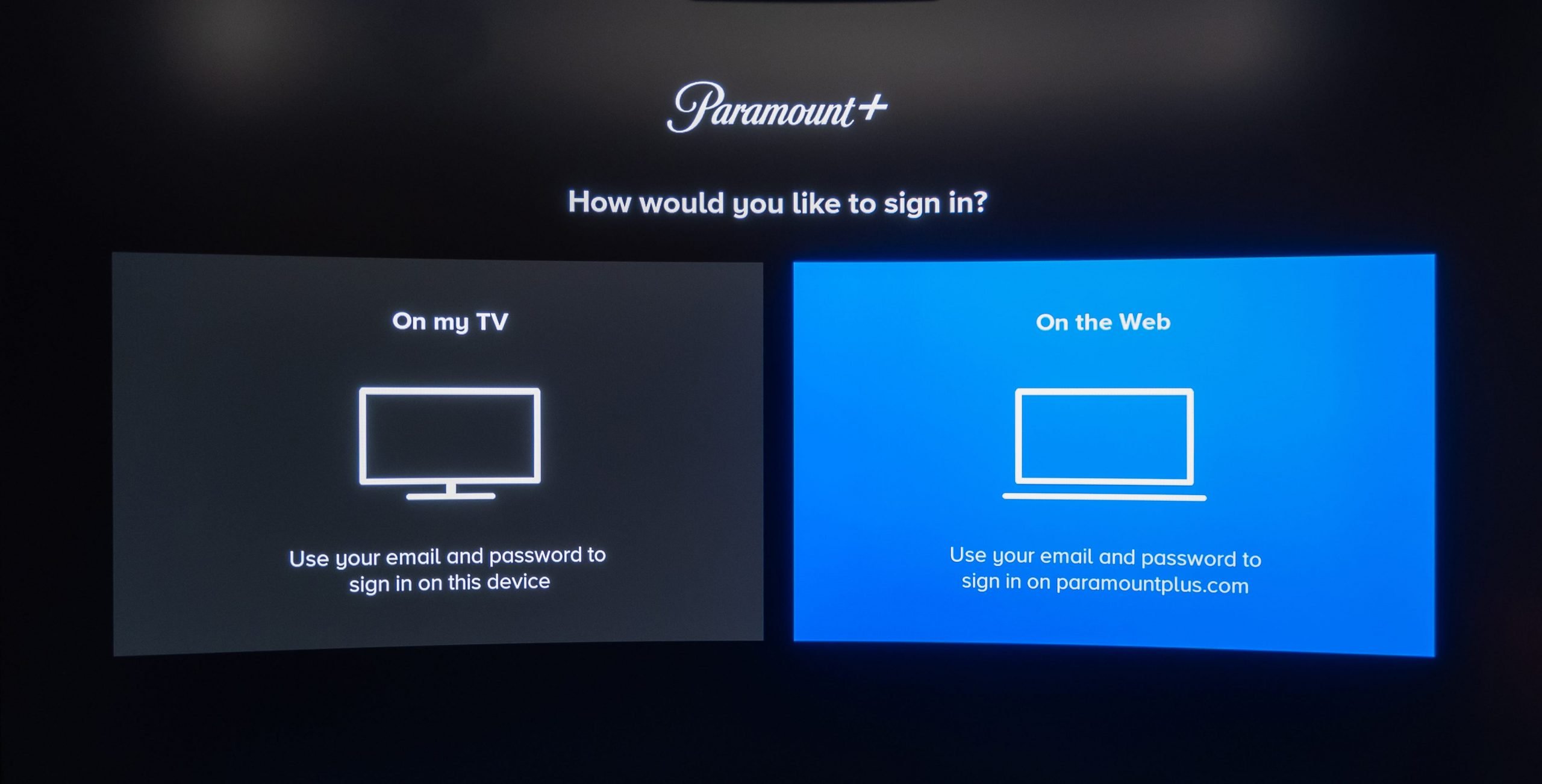 The Paramount+ app running on Roku