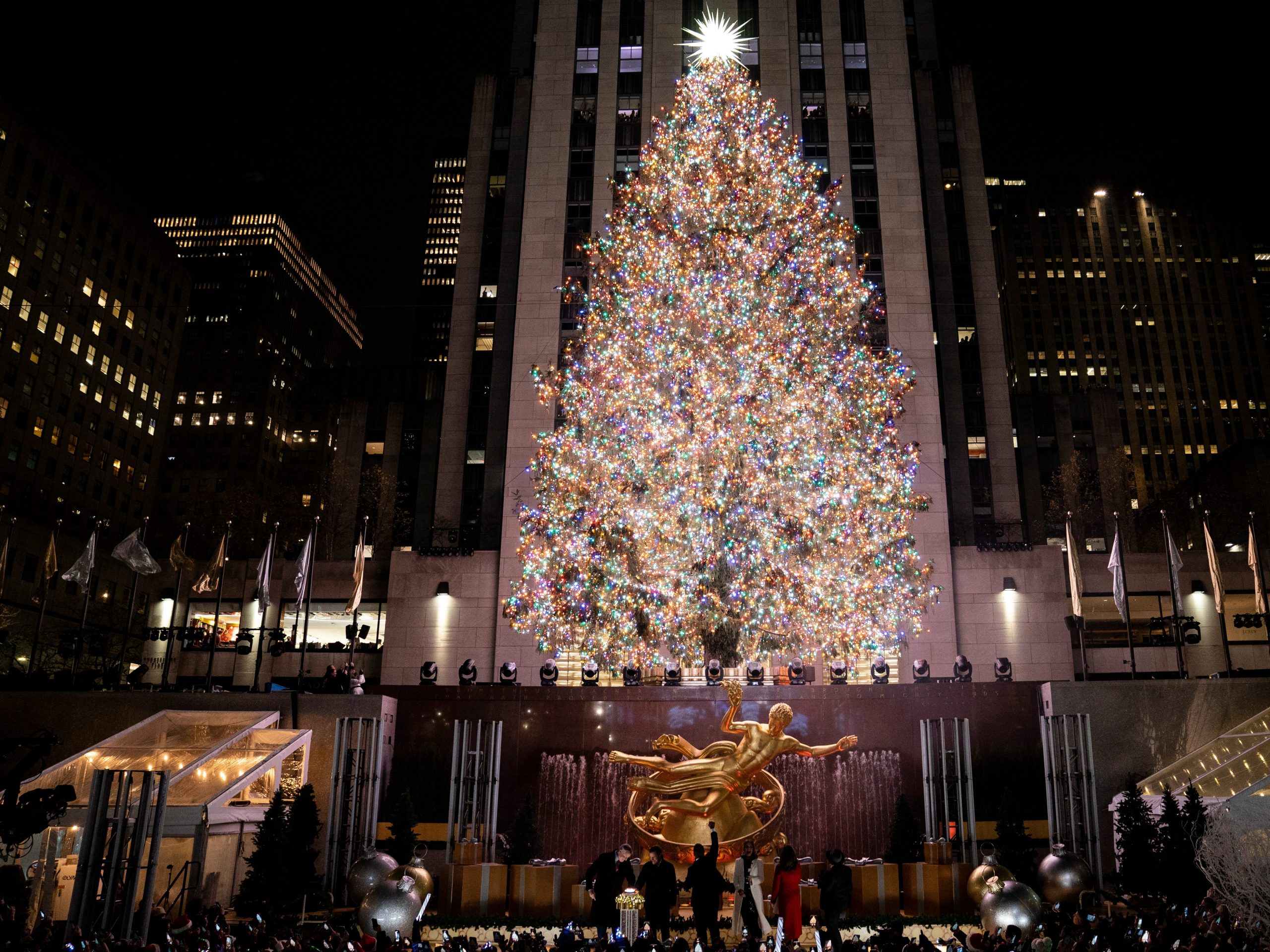 Rockefeller Center Christmas tree in New York City