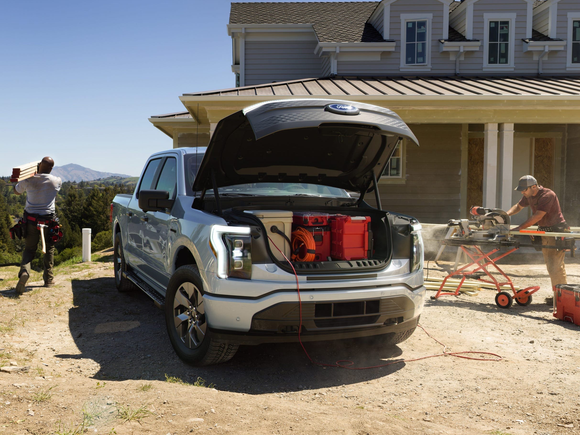 The Ford F-150 Lightning EV truck.