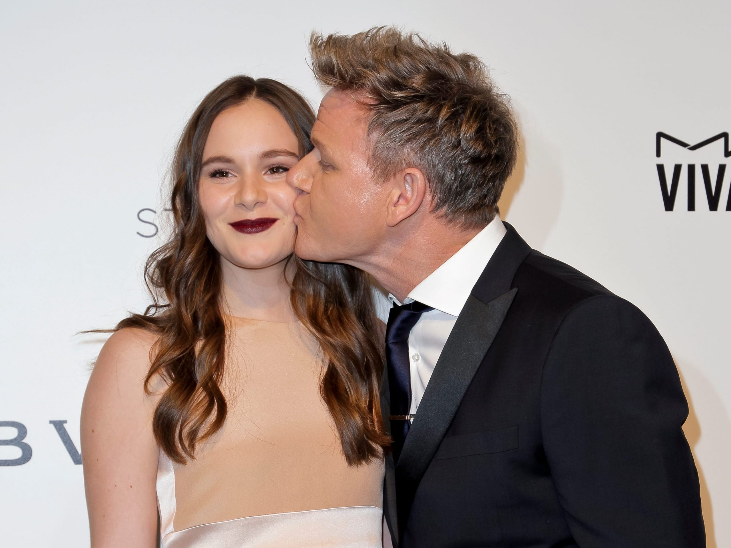 Gordon Ramsay and his daughter Holly Anna Ramsay at the 2017 Elton John AIDS Foundation Academy Awards Viewing Party in California.