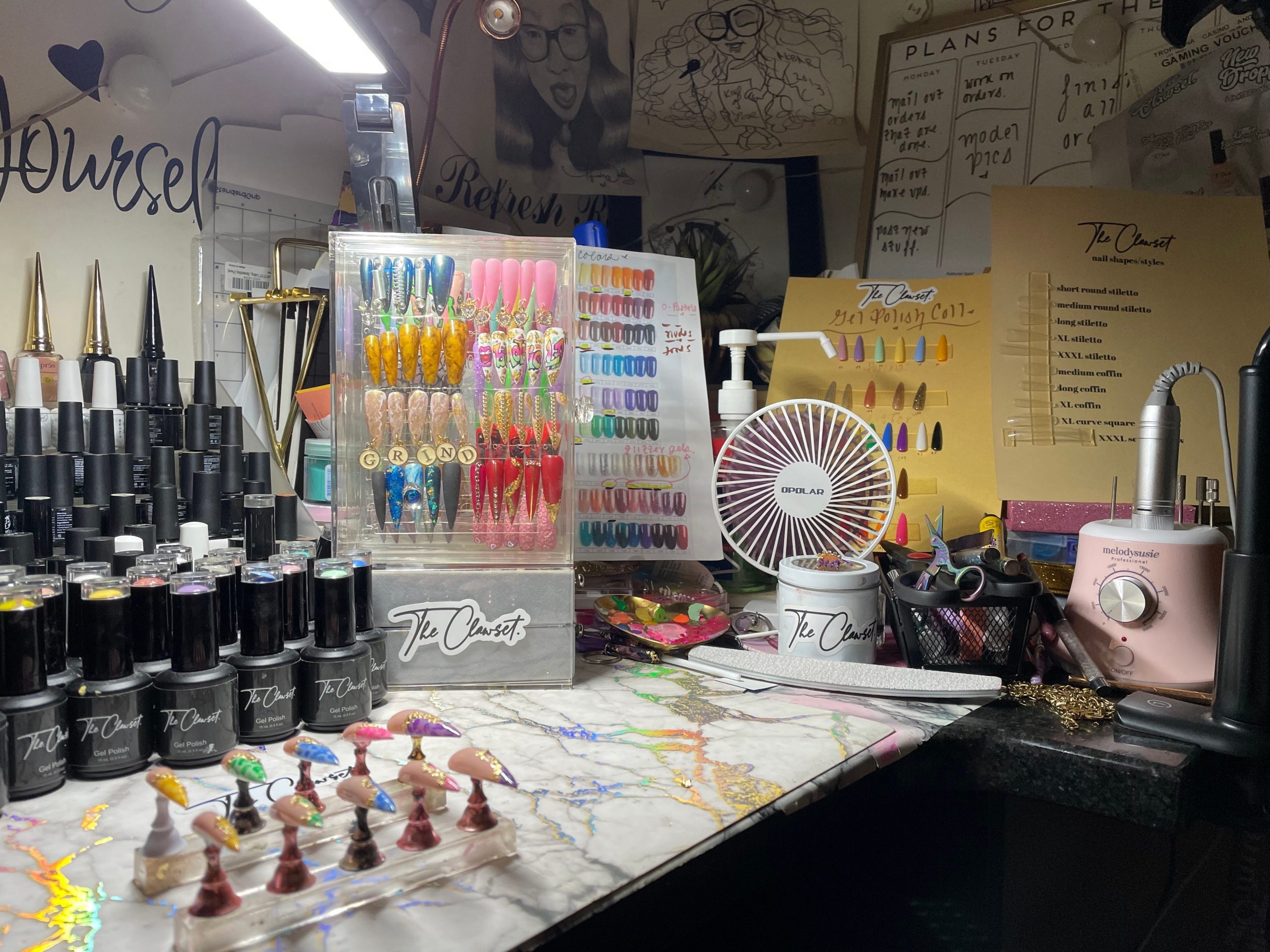 A nail station