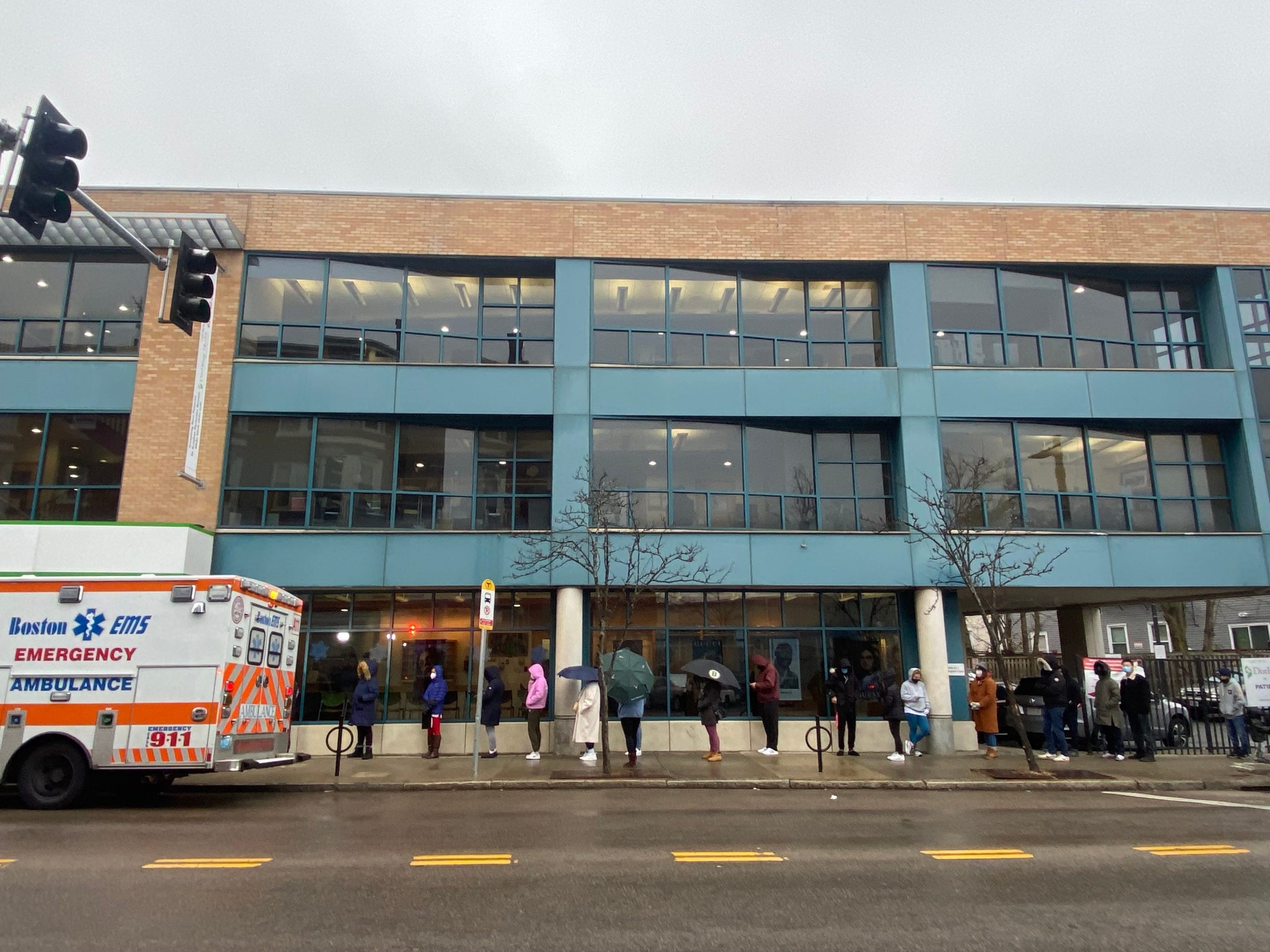 A clinic in the Dorchester neighborhood of Boston on December 22
