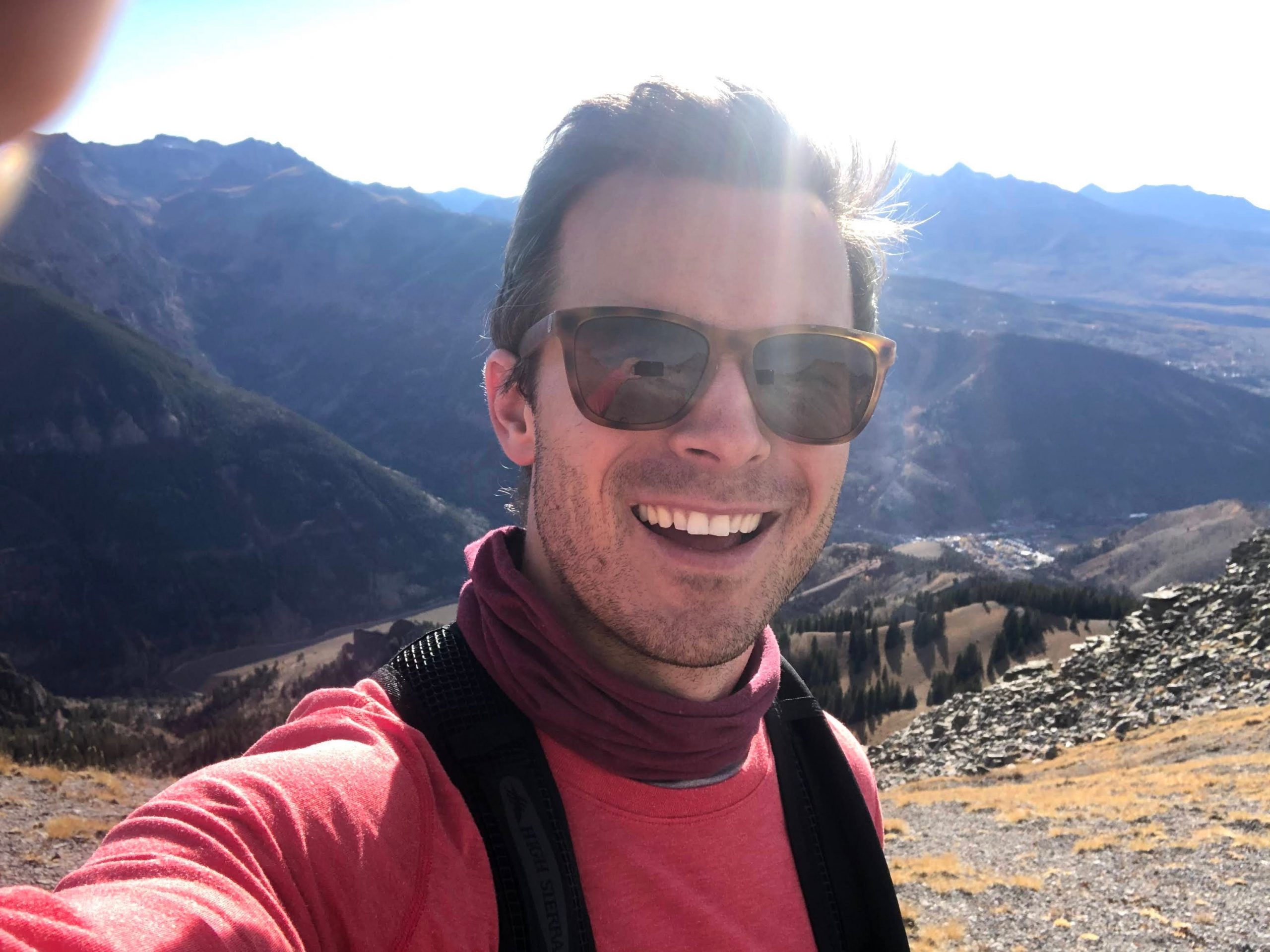 Ty Wilson on a mountain trail near Telluride