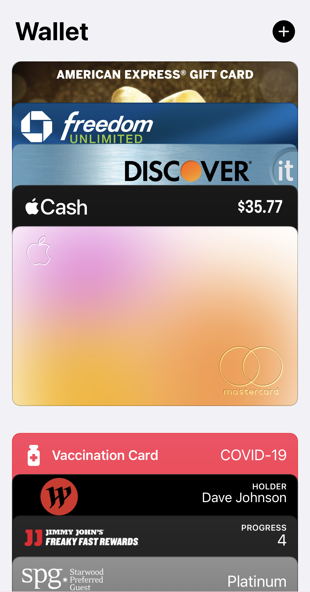 Apple Wallet on iPhone