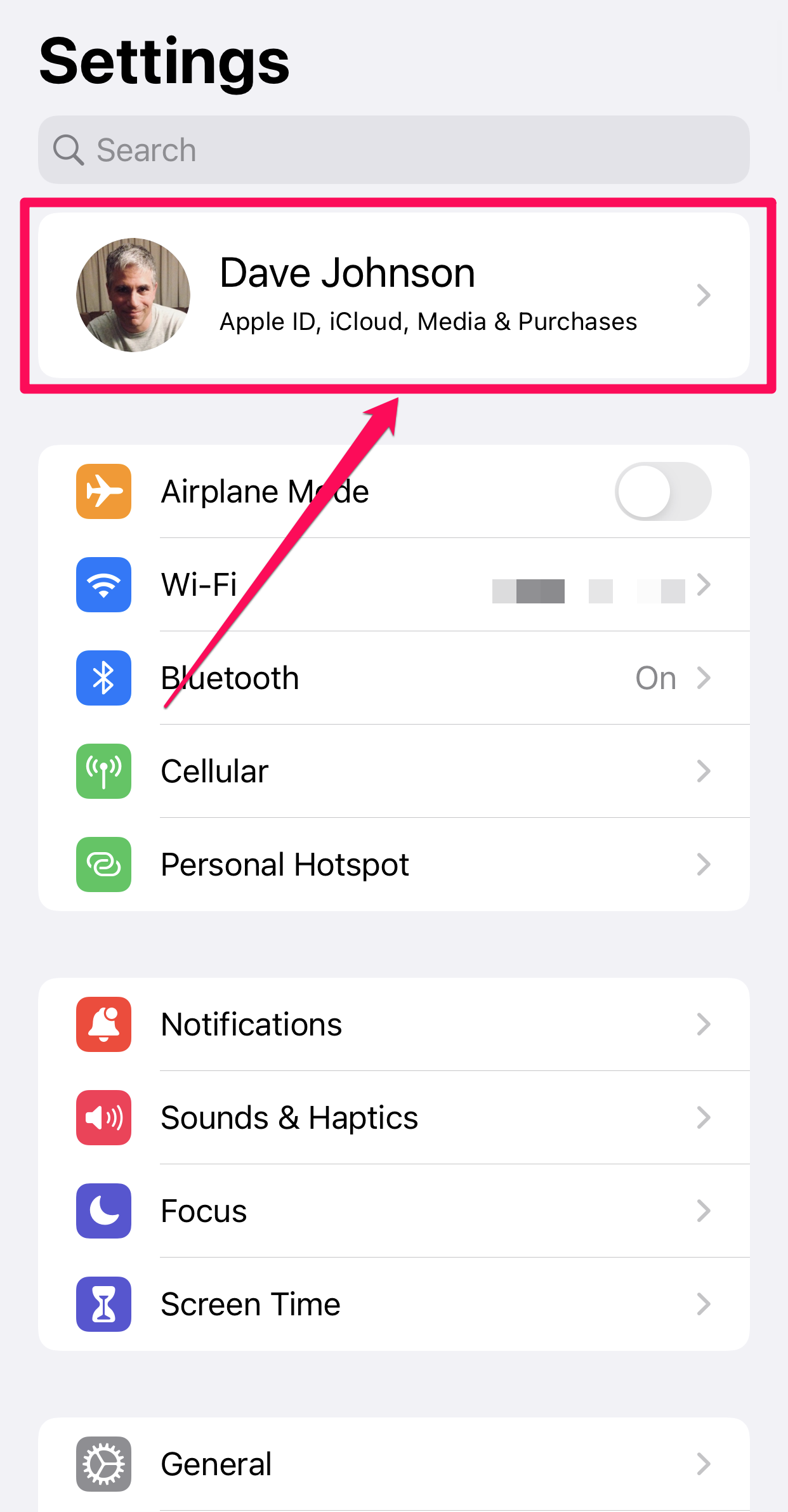 Settings in iOS