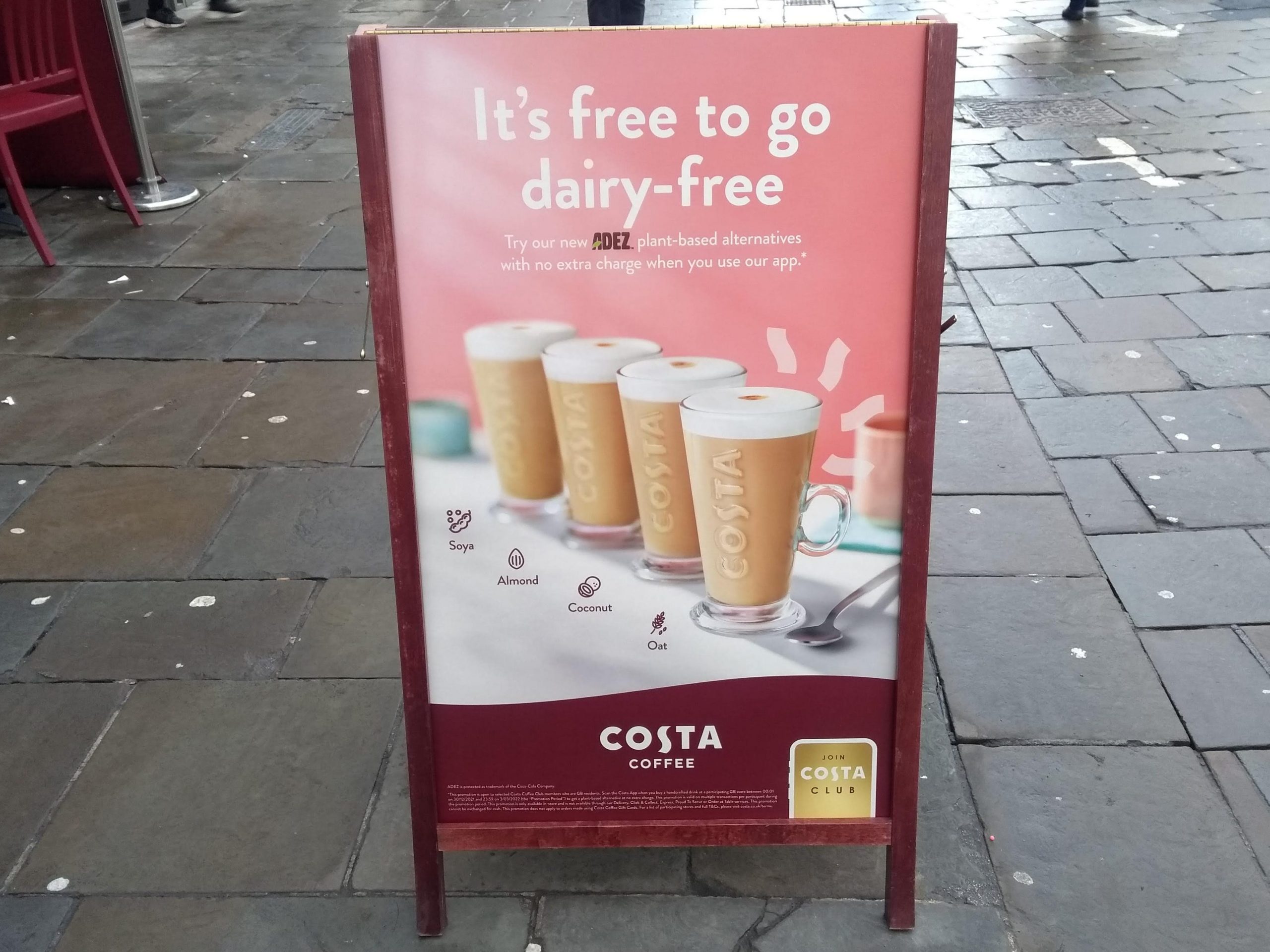 Costa Coffee non-dairy milk