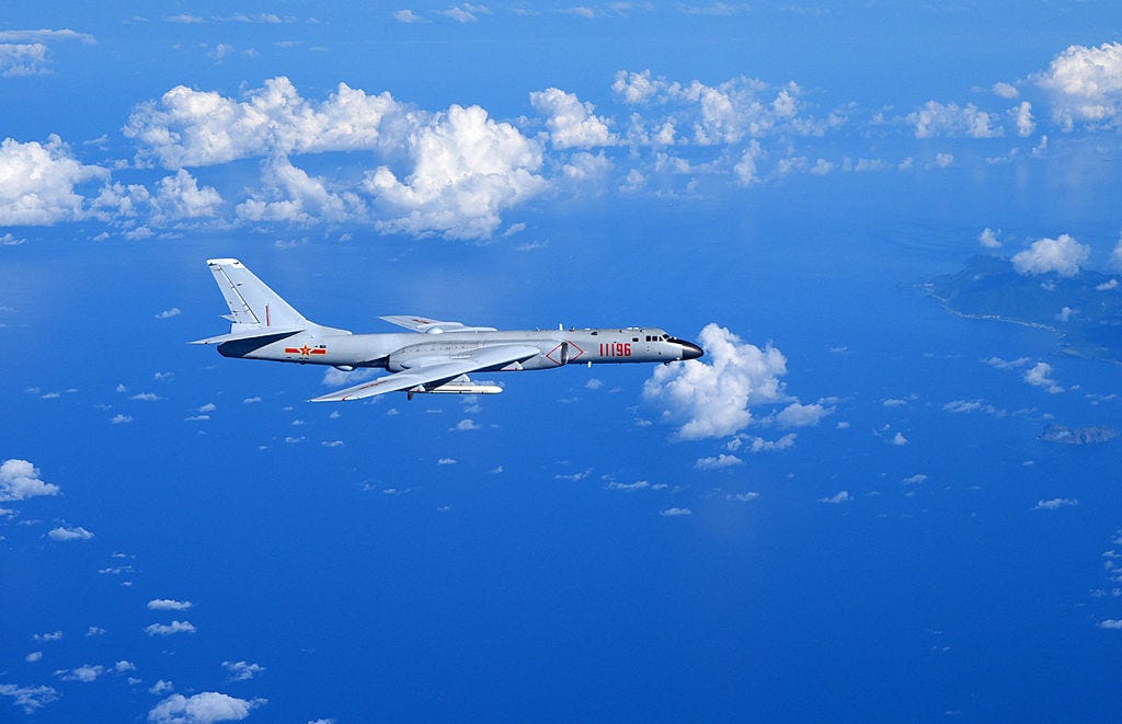 A Chinese Air Force H-6K bomber