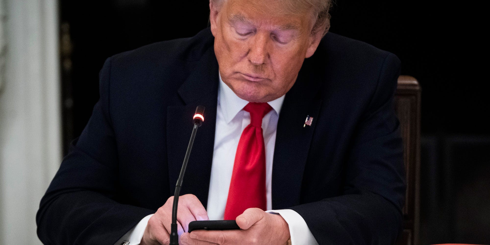 Donald Trump on phone