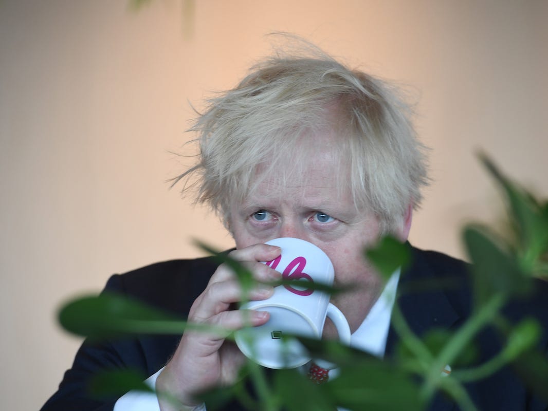 UK prime minister Boris Johnson in London on July 8, 2021.