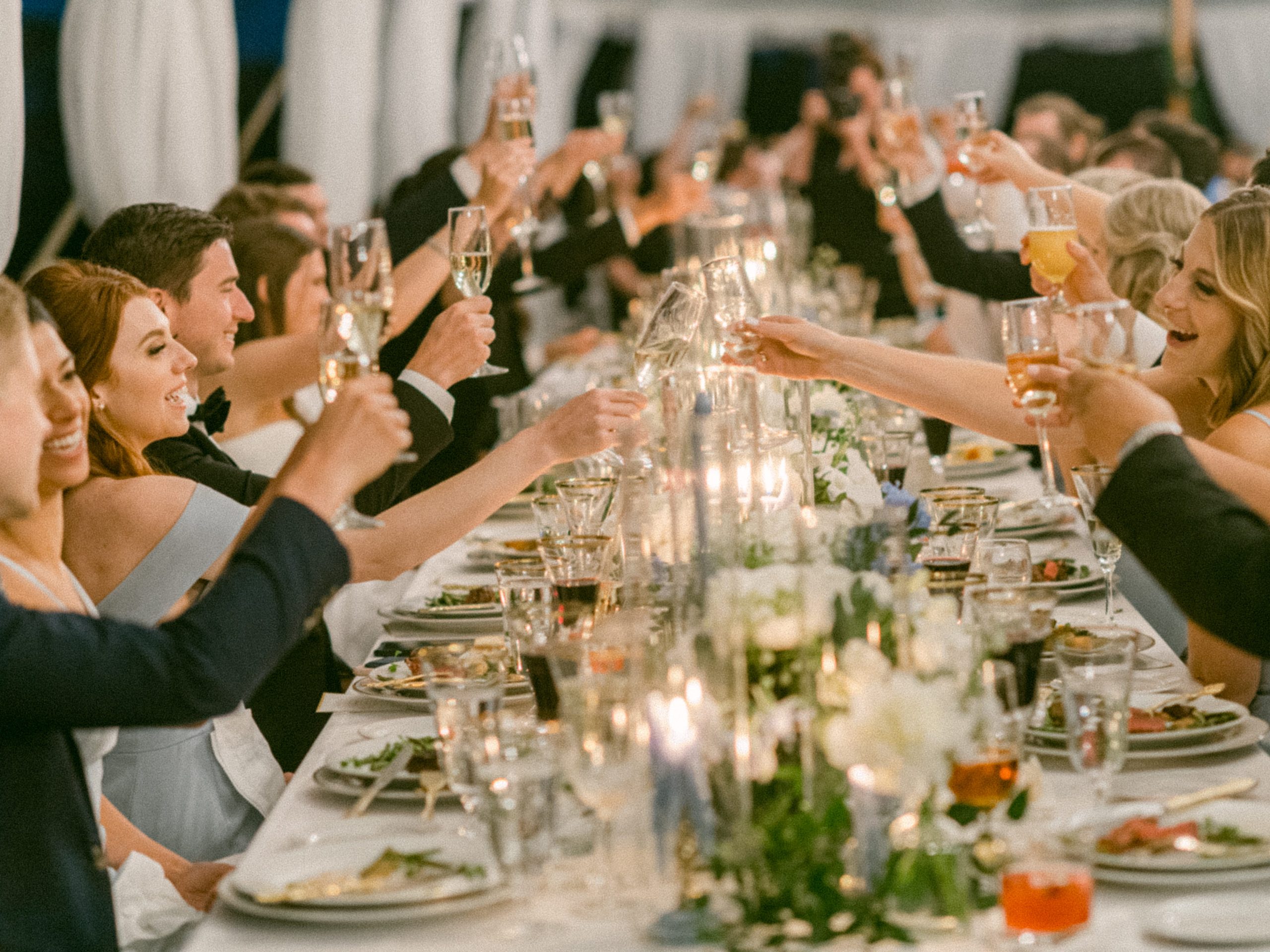 A lavish wedding reception