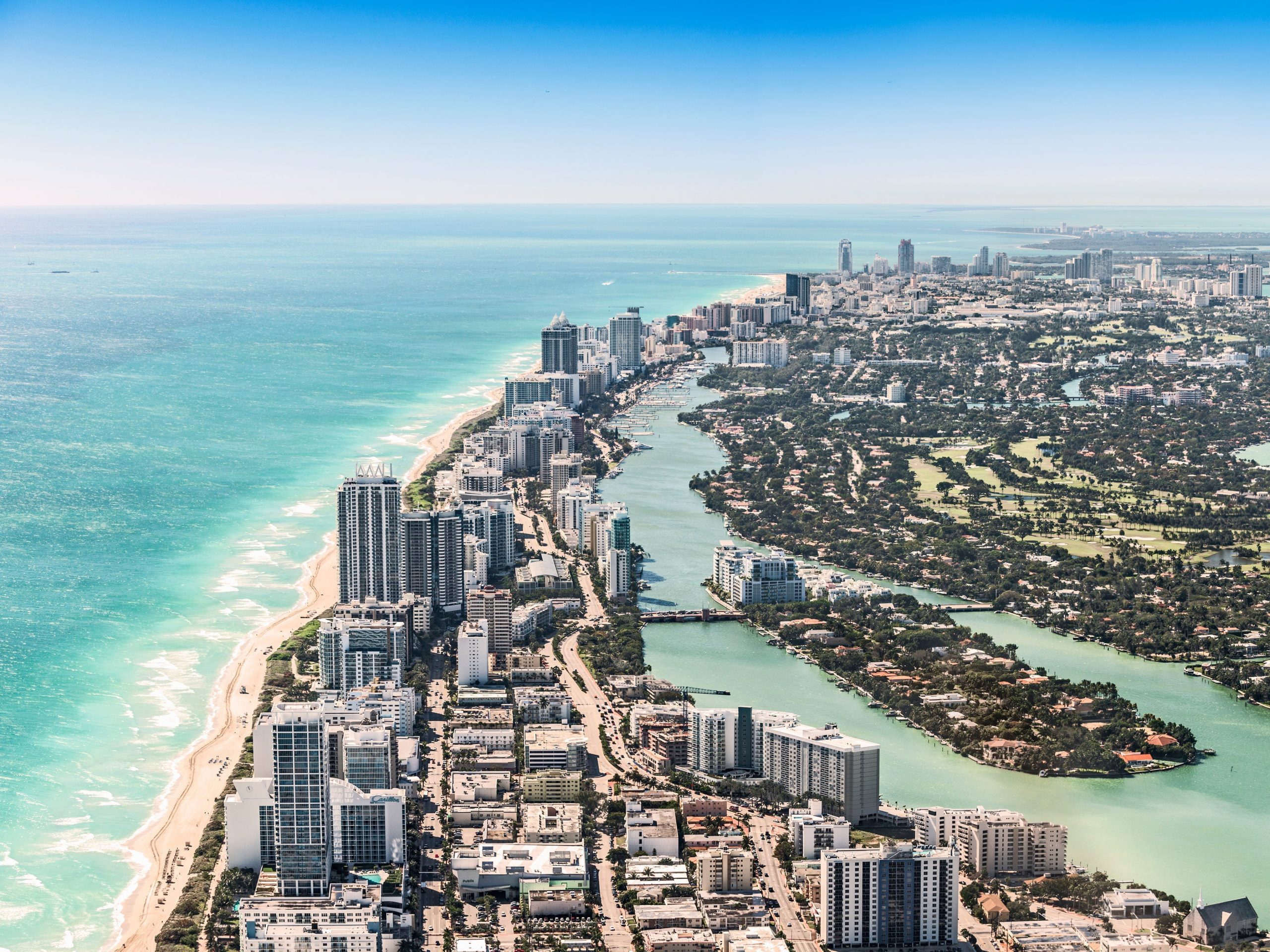 Aerial View of Miami Beach